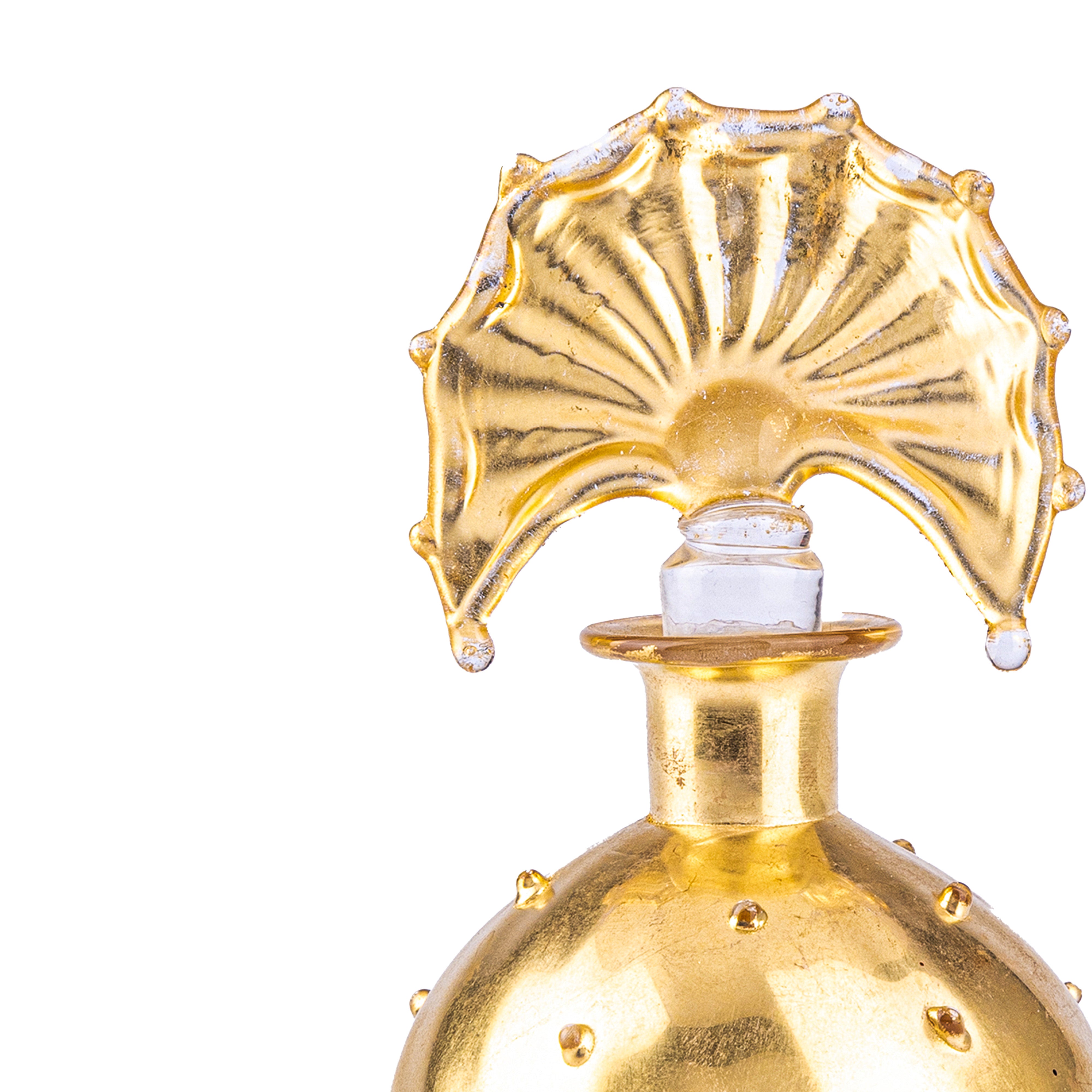Idée Art Exclusive. Gilded Murano Glass Perfume Bottle. 100 ml