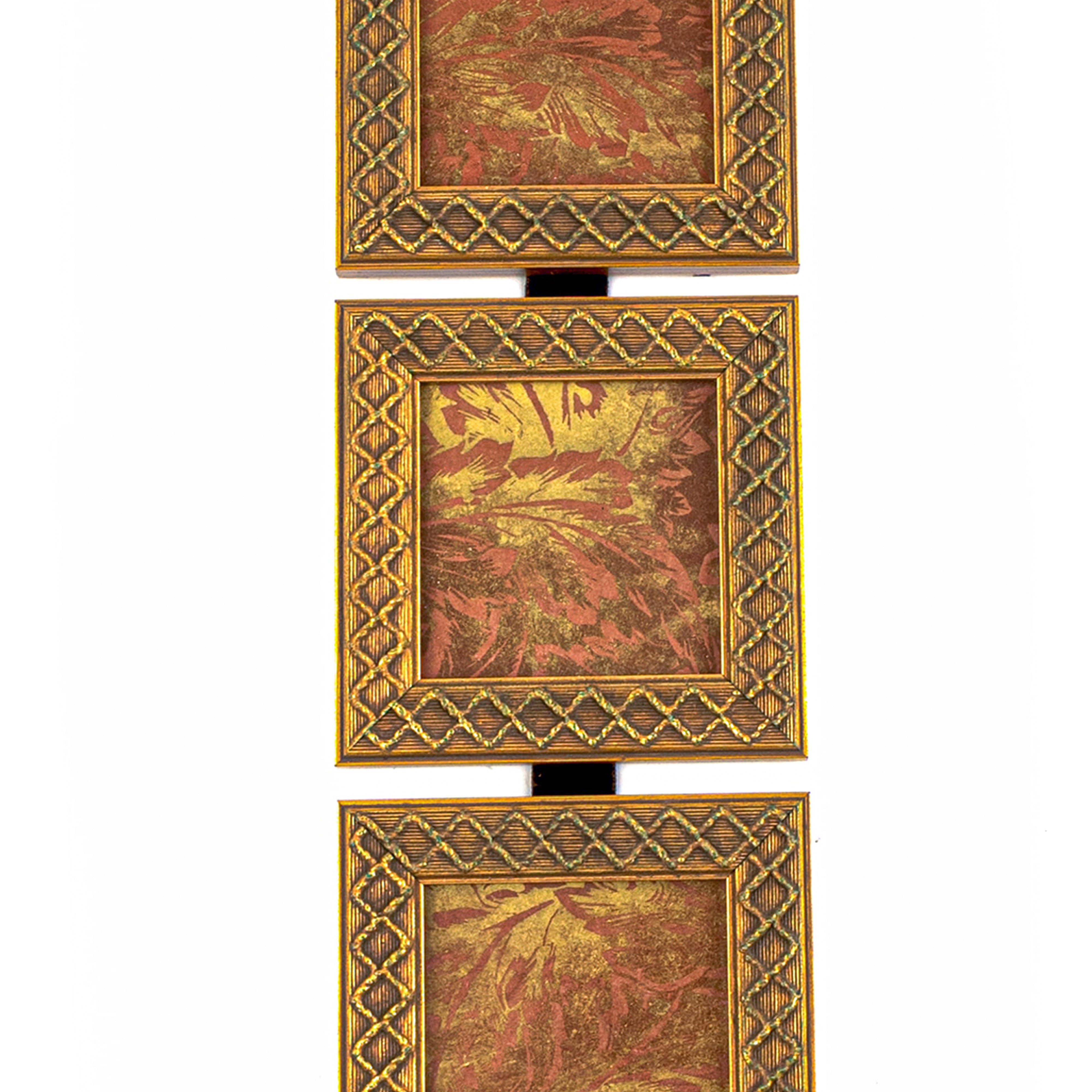 Idée Art Exclusive. Set of 3 Gold Wall-Hanging Picture Frame.