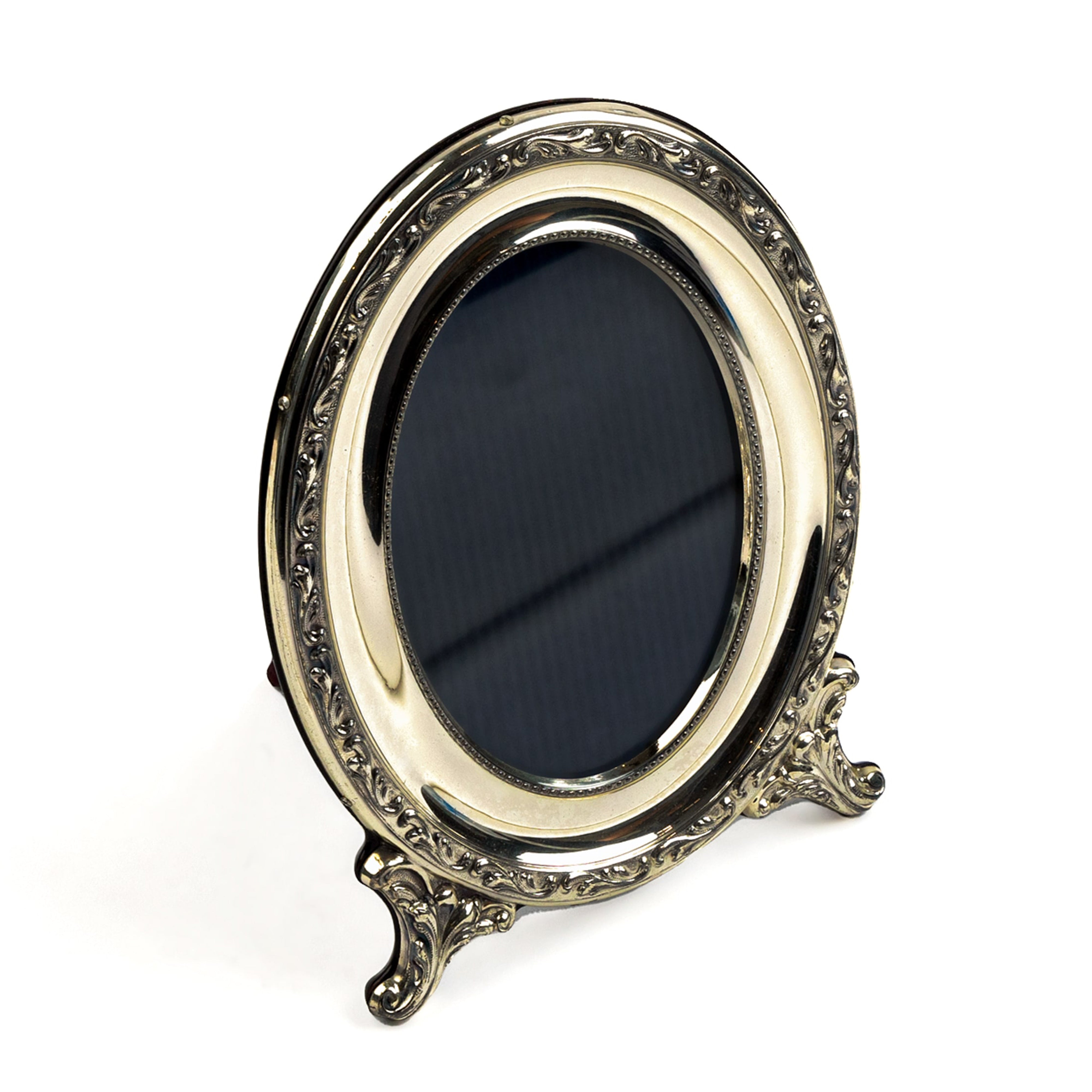 Idée Art Exclusive. Silver Oval Shaped Photo Frame. Small Size