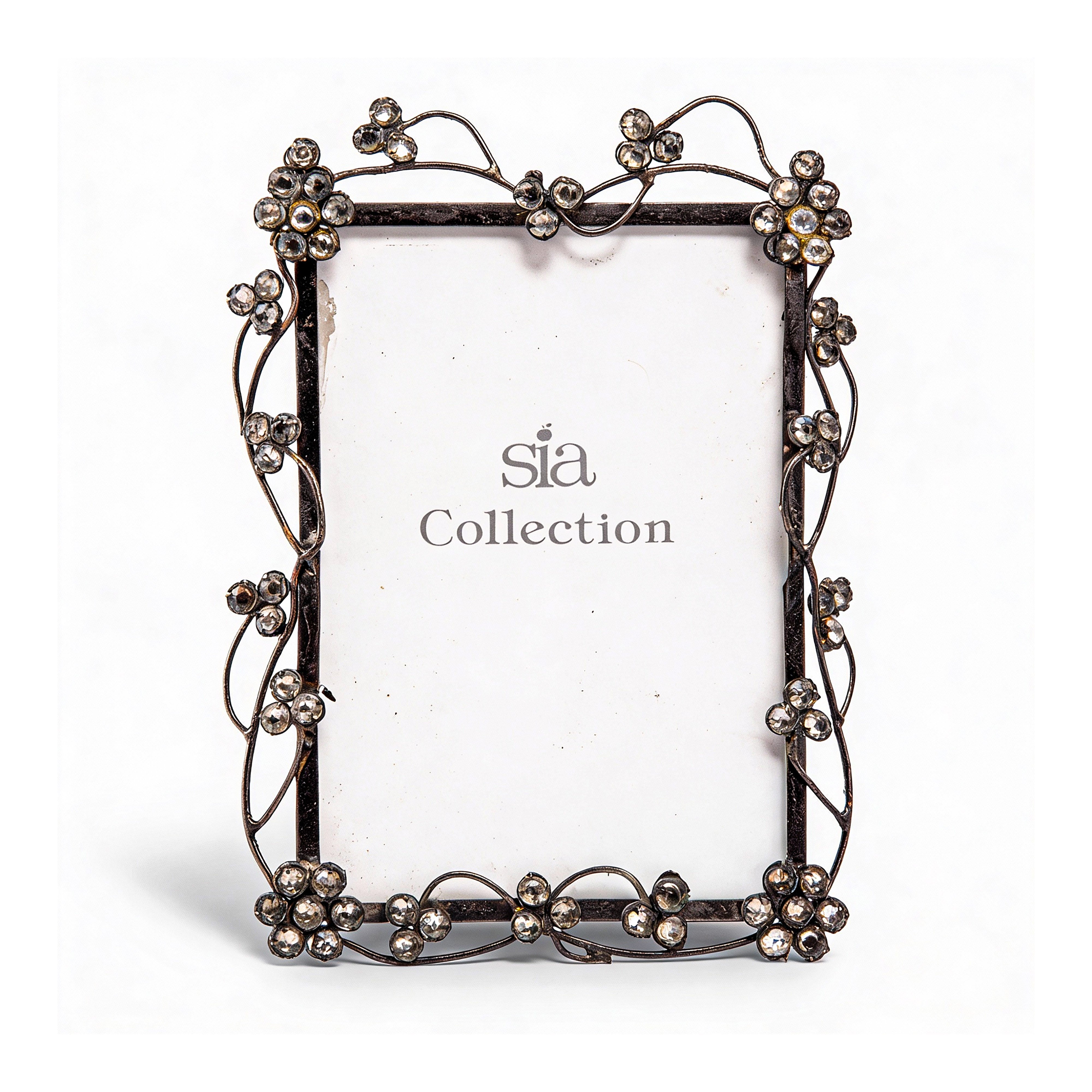 Idée Art Exclusive. Floral Picture Frame Studded with Swarovski. Medium