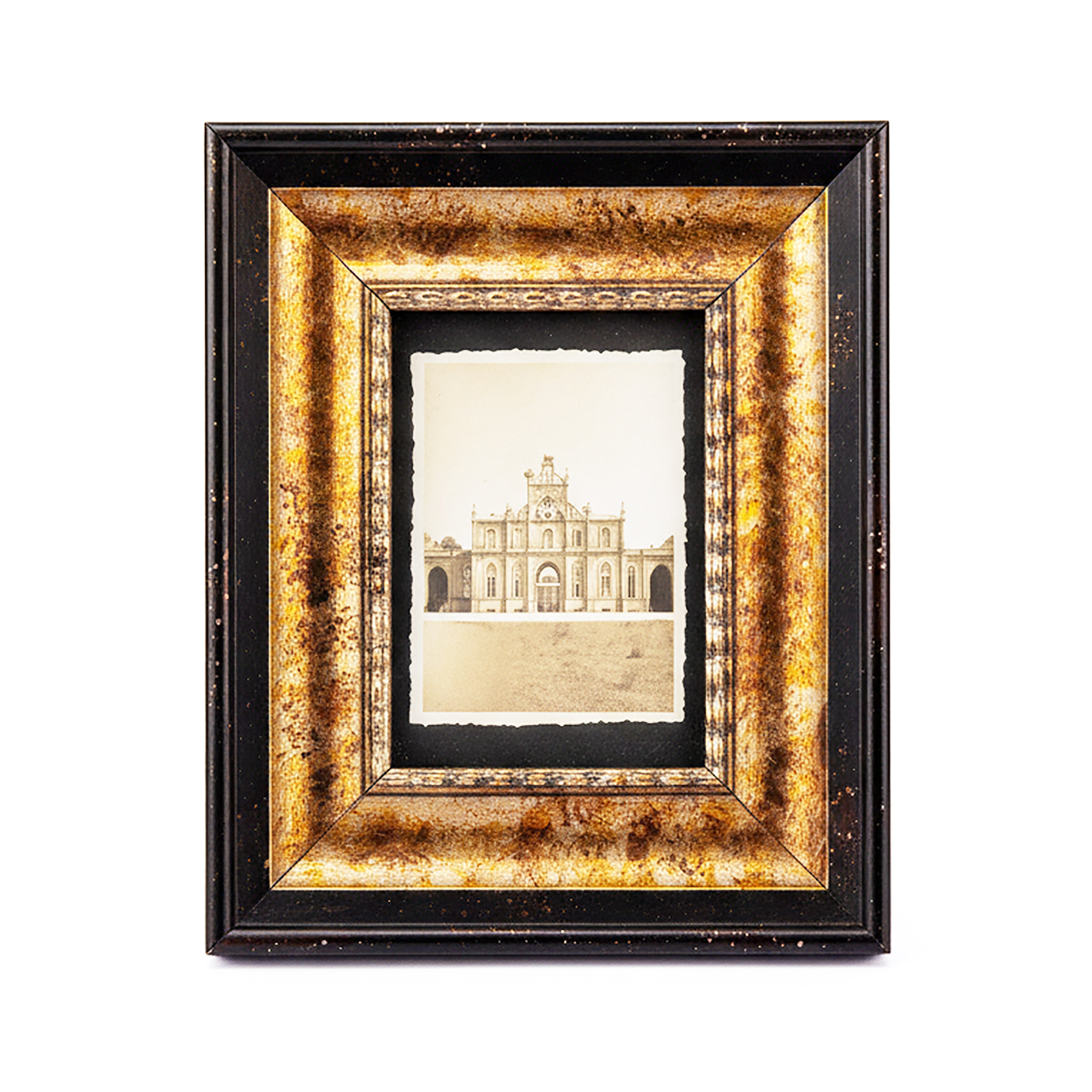 Idée Art Exclusive. Black & Gold Wooden Picture Frame. Medium Size