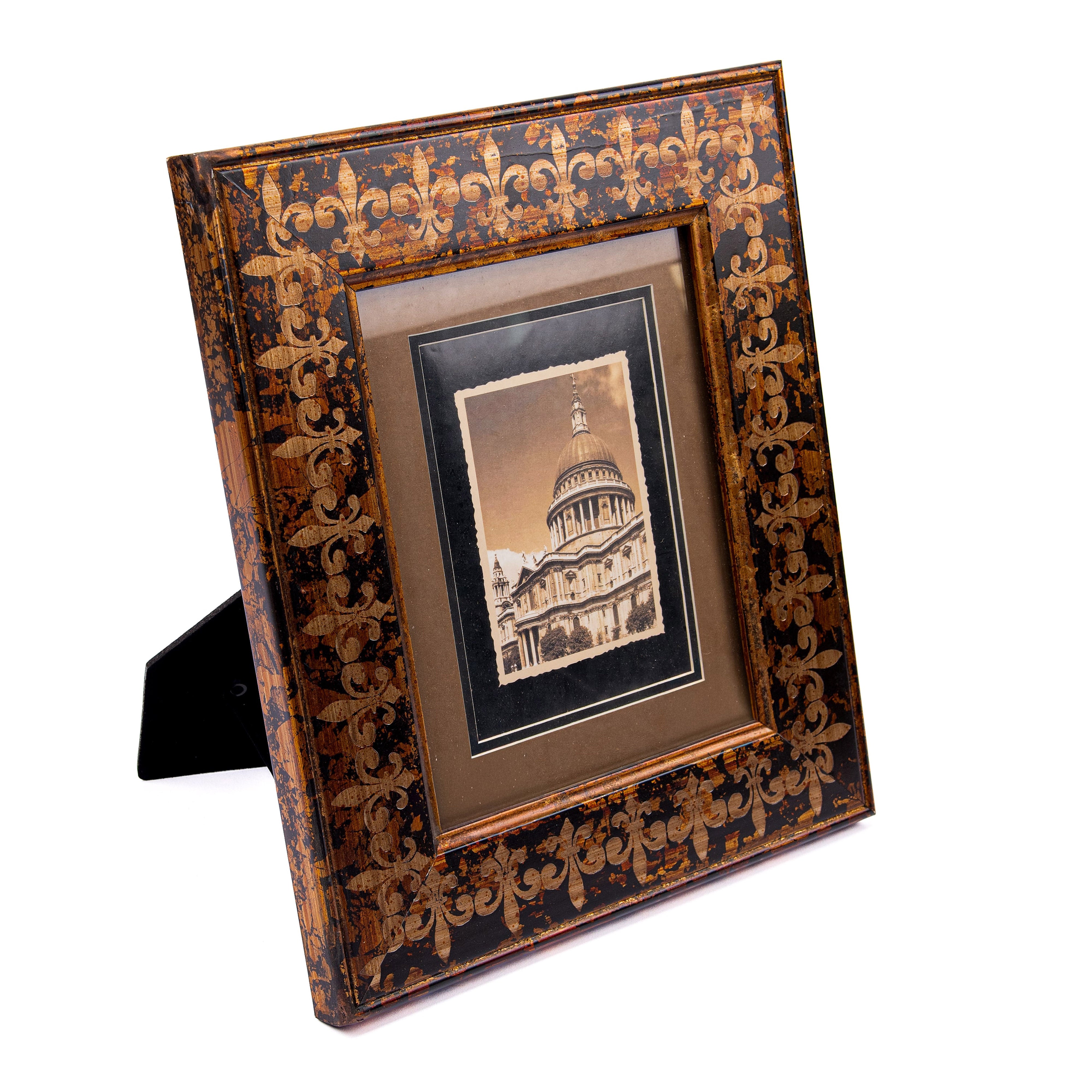 Idée Art Exclusive. Square Shaped Picture Frame with Hand Carved Design. Large Size