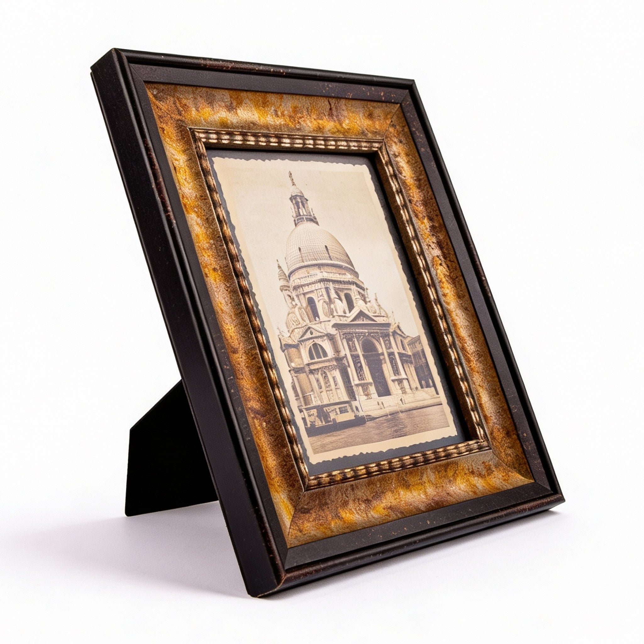 Idée Art Exclusive. Black & Gold Wooden Picture Frame. Large Size