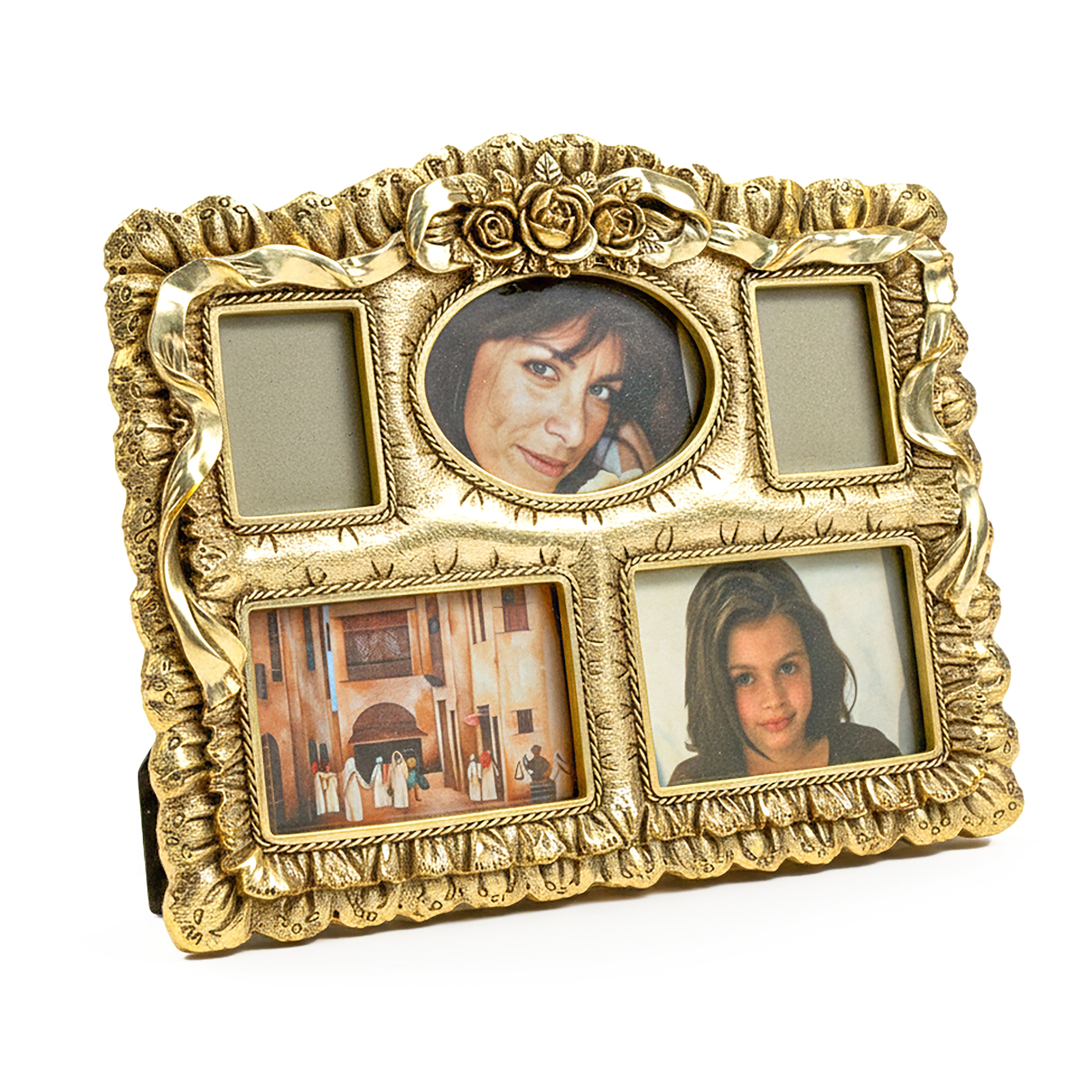 Idée Art Exclusive. Gold Picture Frame Holds 6 Pictures. Large Size