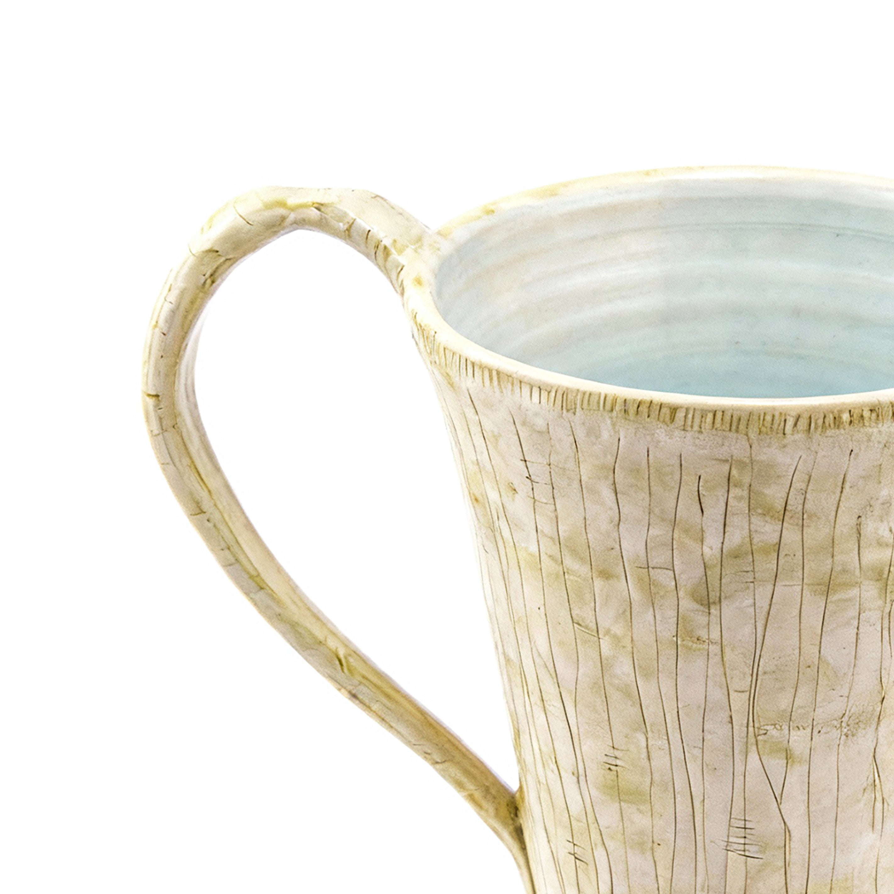 Idée Art Exclusive. Beige Porcelain Jug. Large Size