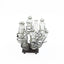 Idée Art Exclusive. A Set of 8 Glass Bottles With Metal Stand. Large Size