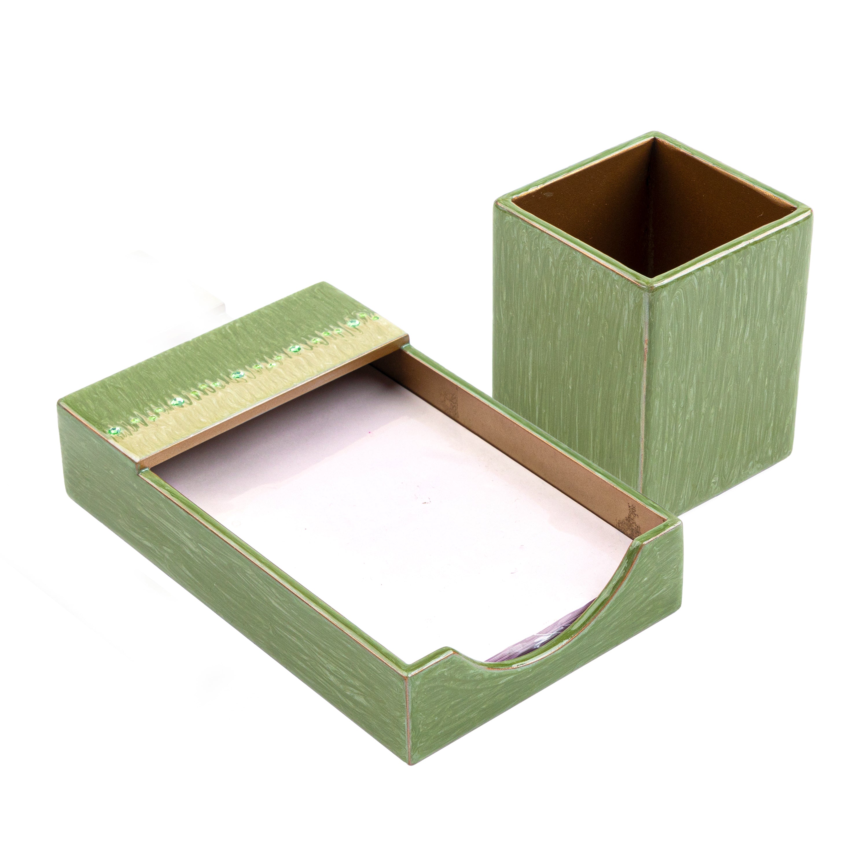 Mike + Ally. Set of Note Paper Holder & Pen Holder