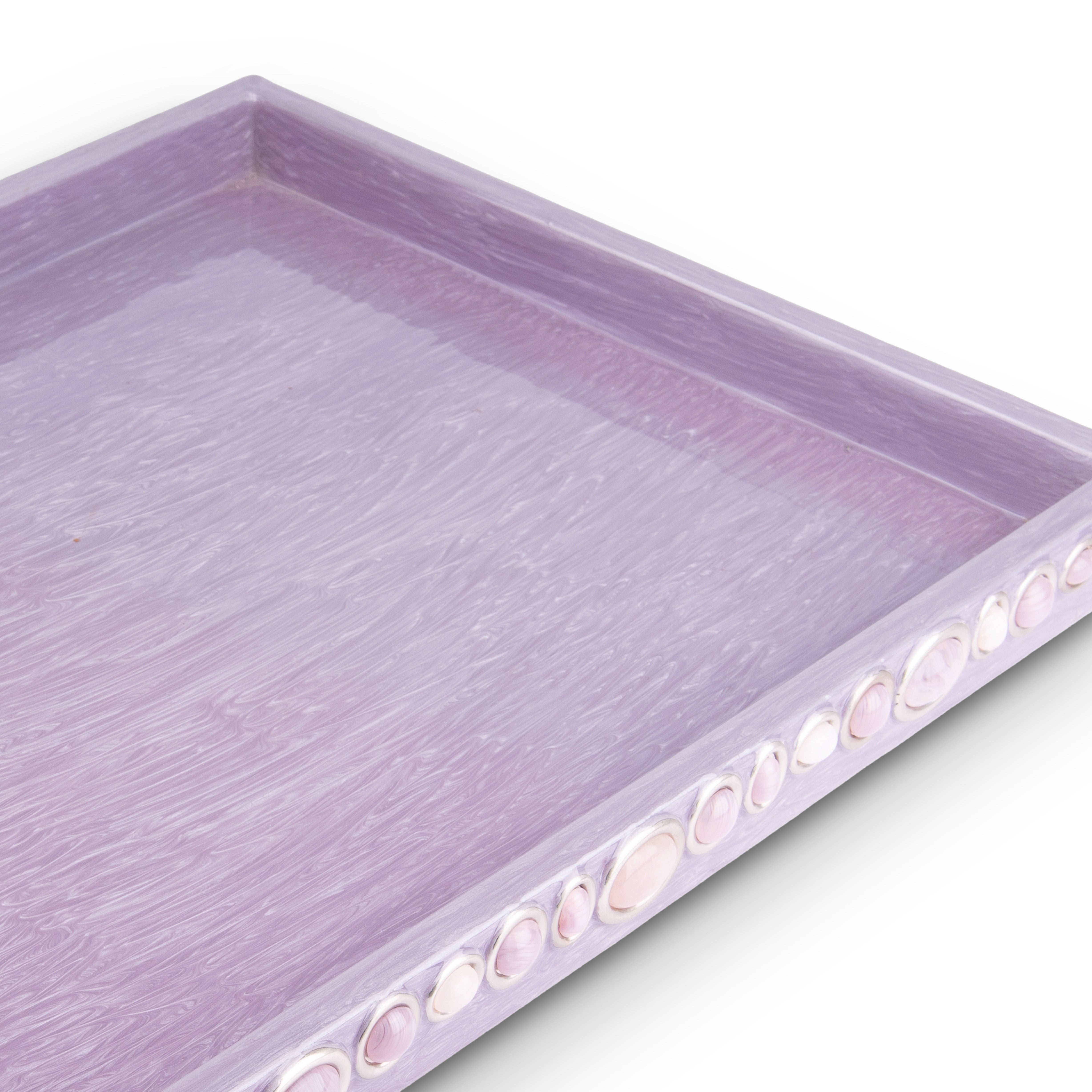 Mike + Ally. Purple Serving Tray with Stones