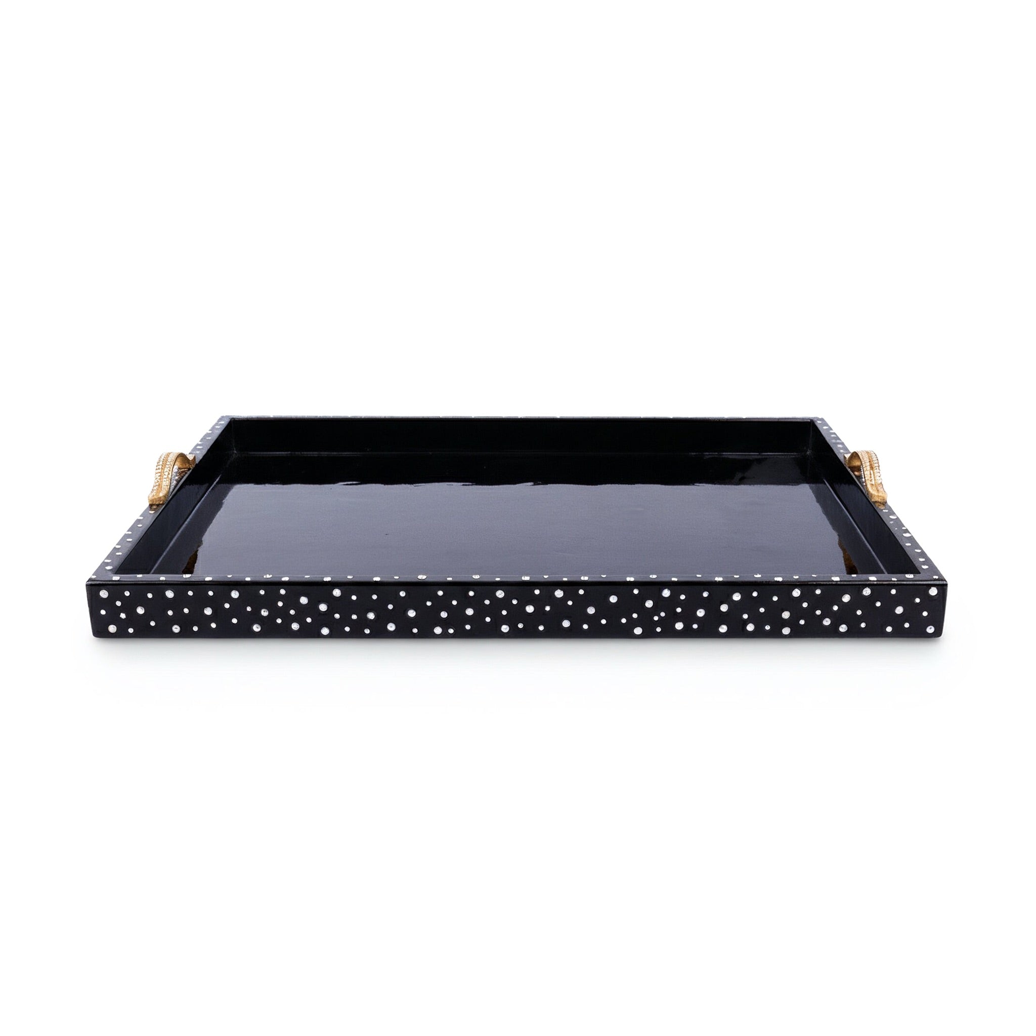 Mike + Ally. Stardust Serving Tray Studded with Austrian Crystals