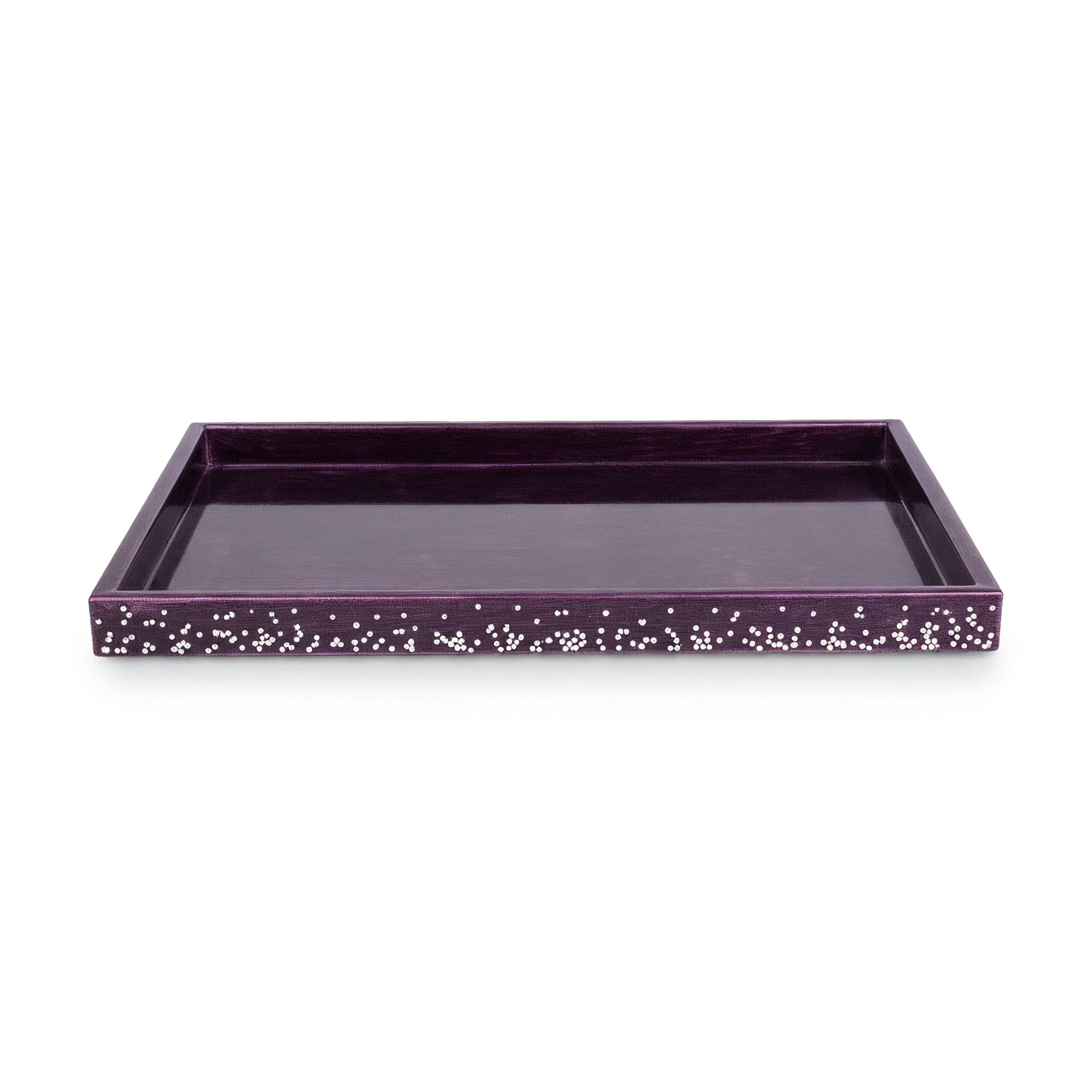 Mike + Ally. Caviar Serving Tray with Pearls in Purple