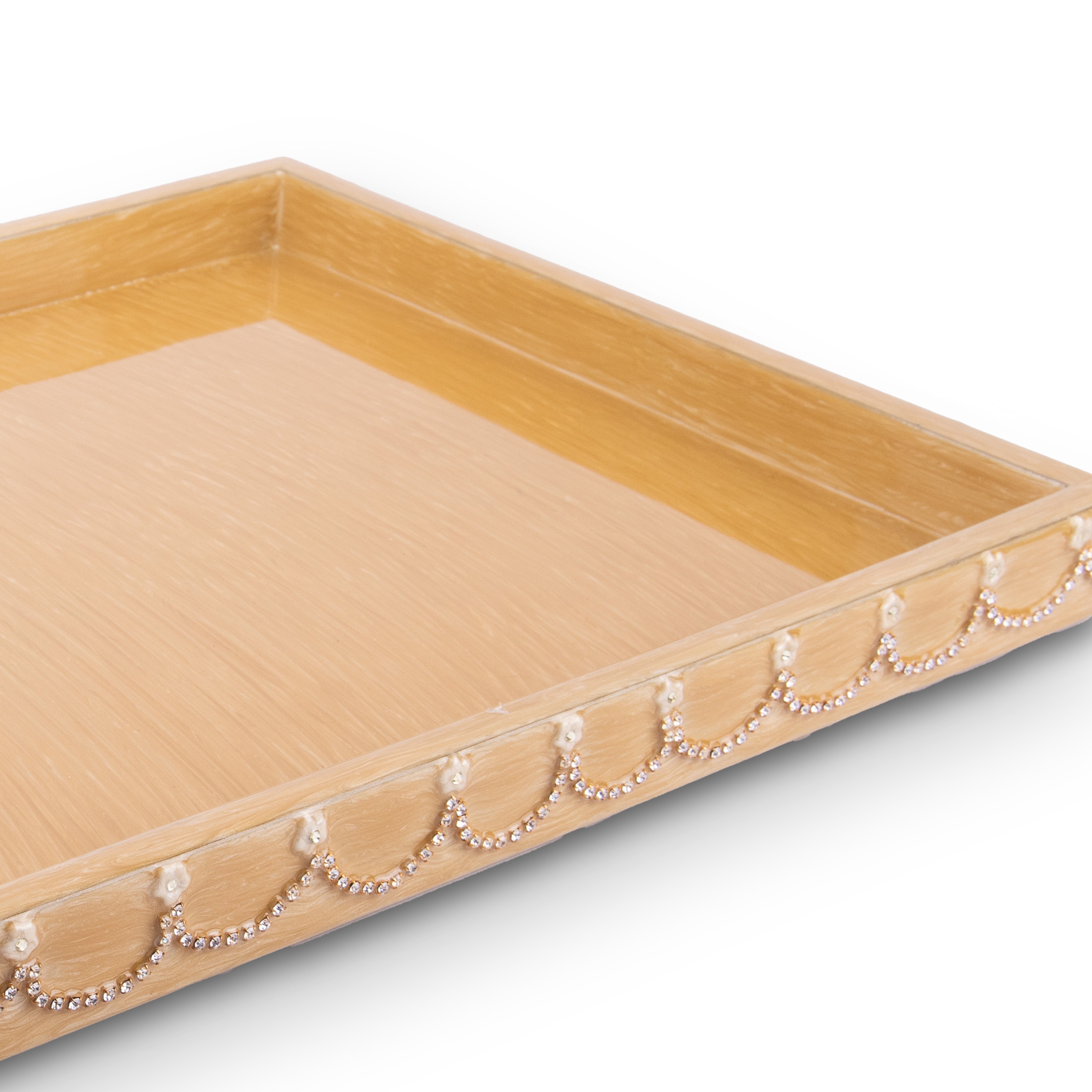 Mike + Ally. Serving Tray Studded with Crystals