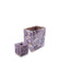 Mike + Ally. A Set of Purple Quartz Wastebasket & Tissue Box