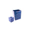Mike + Ally. A Set of Blue Quartz Wastebasket & Tissue Box