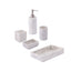 Mike + Ally. White Bathroom Accessories Set.