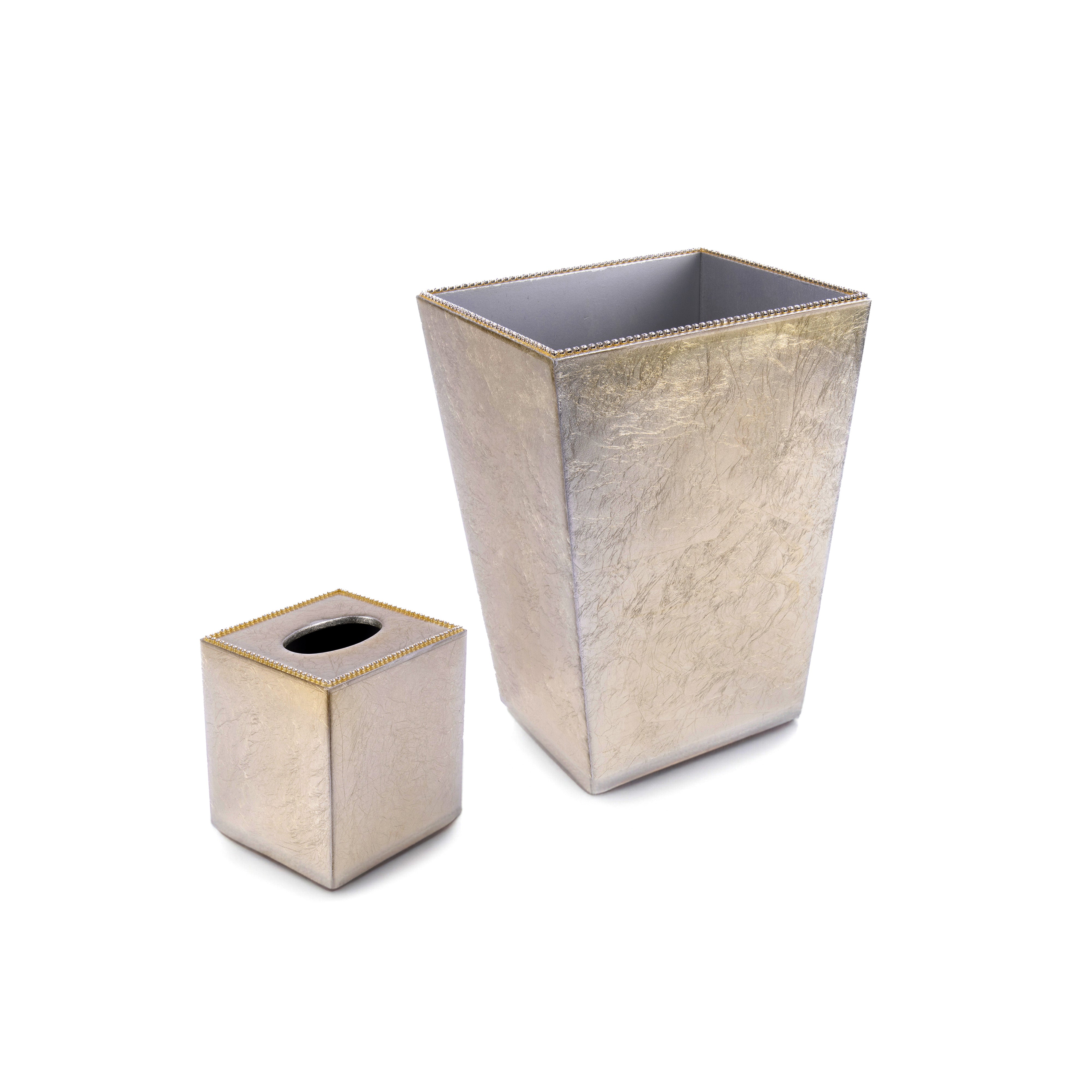 Mike + Ally. A set of Wastebasket & Tissue Box