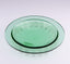 Mario Cioni. Green Crystal Decorative Plate with Frosted Pearls. Medium Size