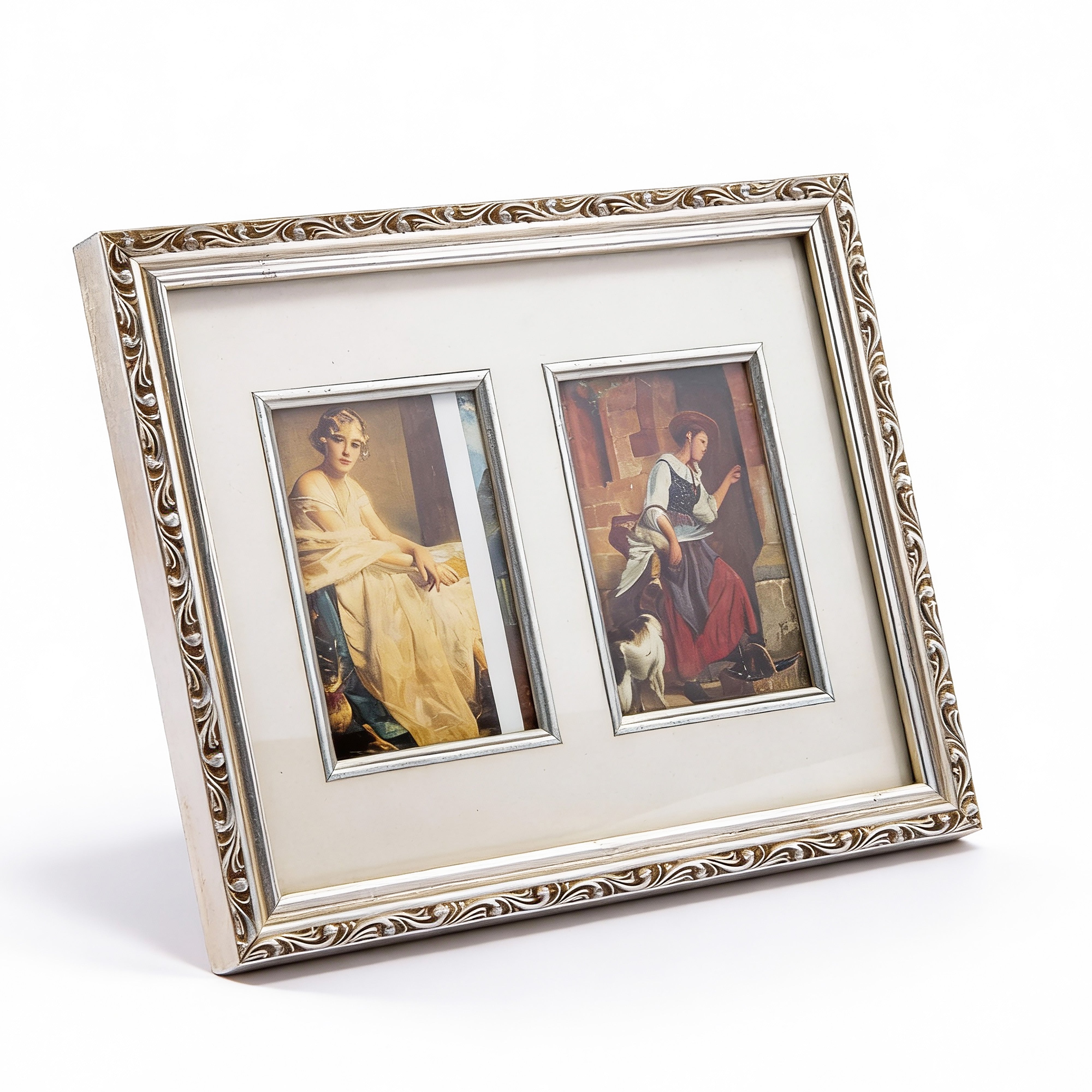 Fetco Frames. Silver Double Slot Frame. Large Size