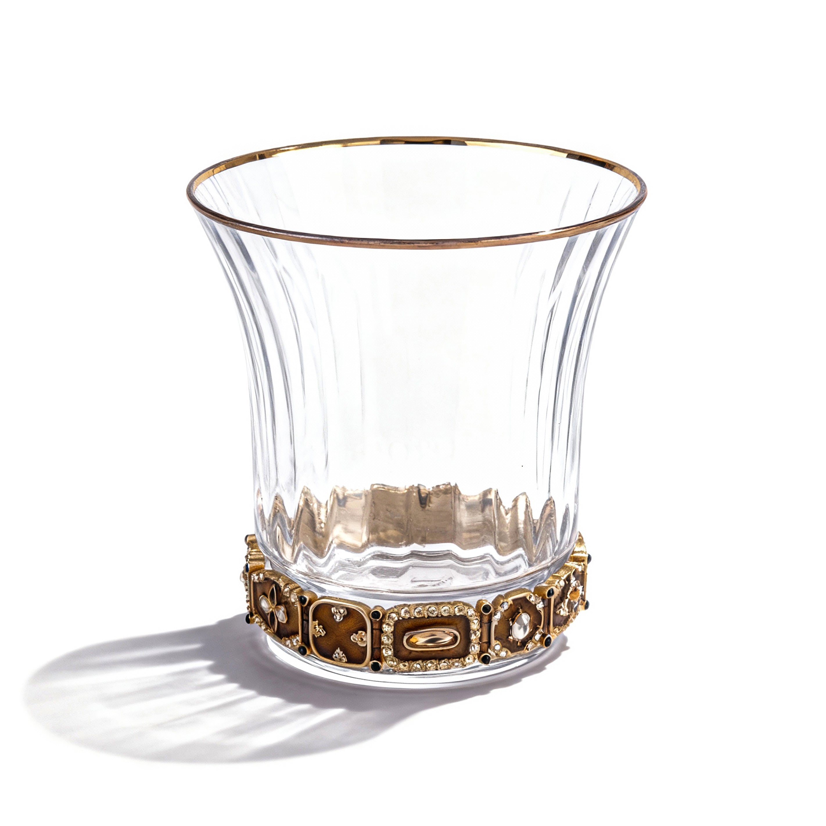 Jay Strongwater. Ezra Jewelled Crystal Ice Bucket. Medium Size