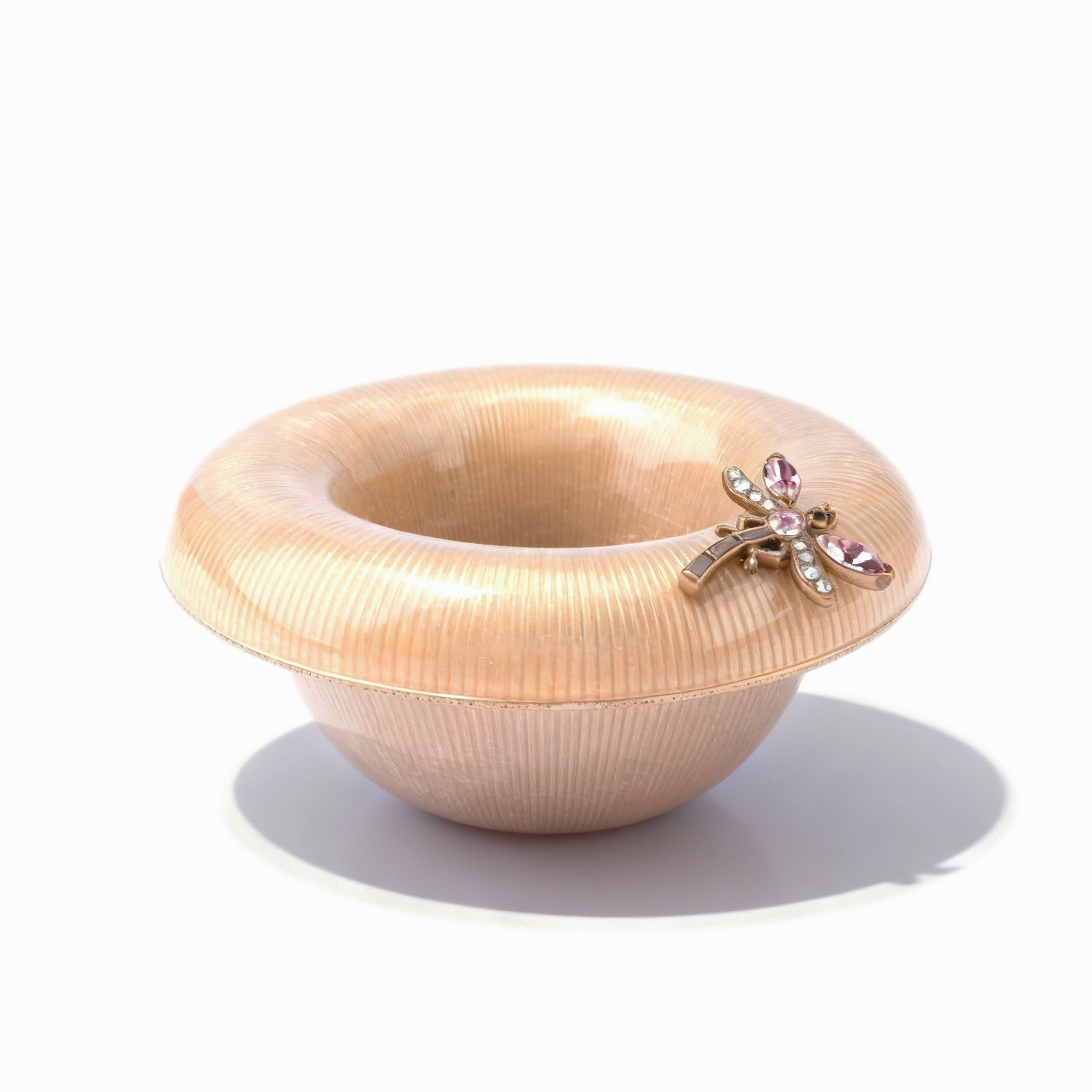 Jay Strongwater. Dragonfly On Trumpet Candle Holder Studded with Swarovski