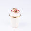 Jay Strongwater. Gilded Floral Scented Candle Studded with Swarovski
