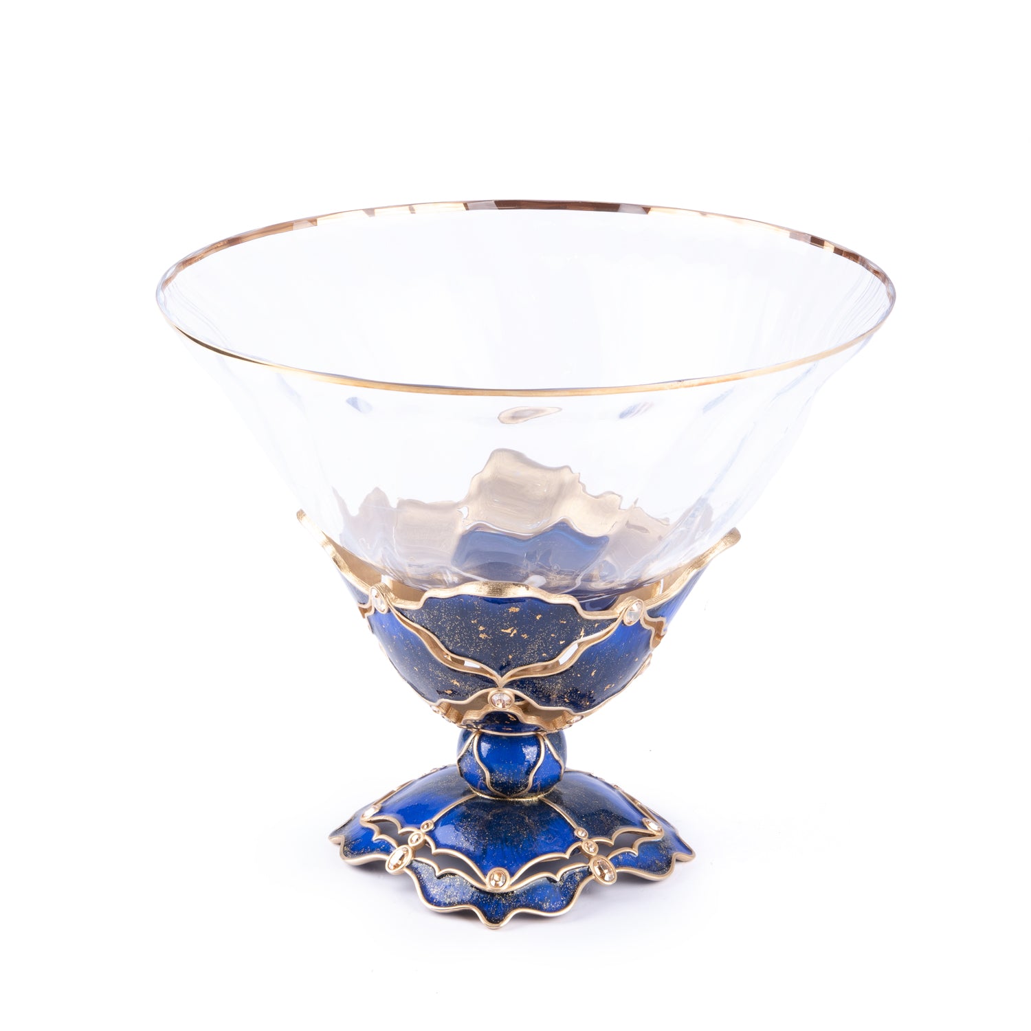Jay Strongwater. Beau Pedestal Bowl Studded with Swarovski