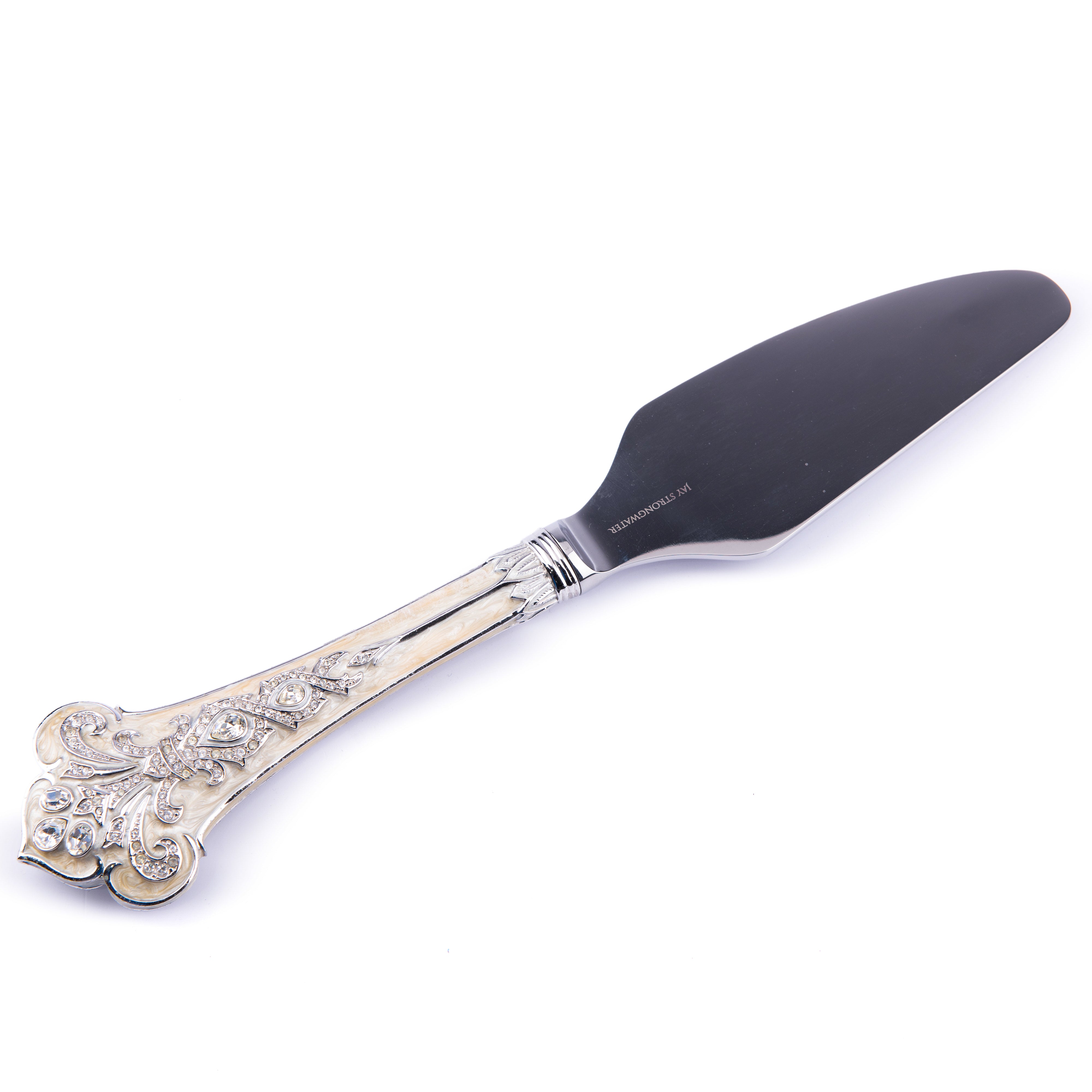 Jay Strongwater. Cake Knife Studded with Swarovski