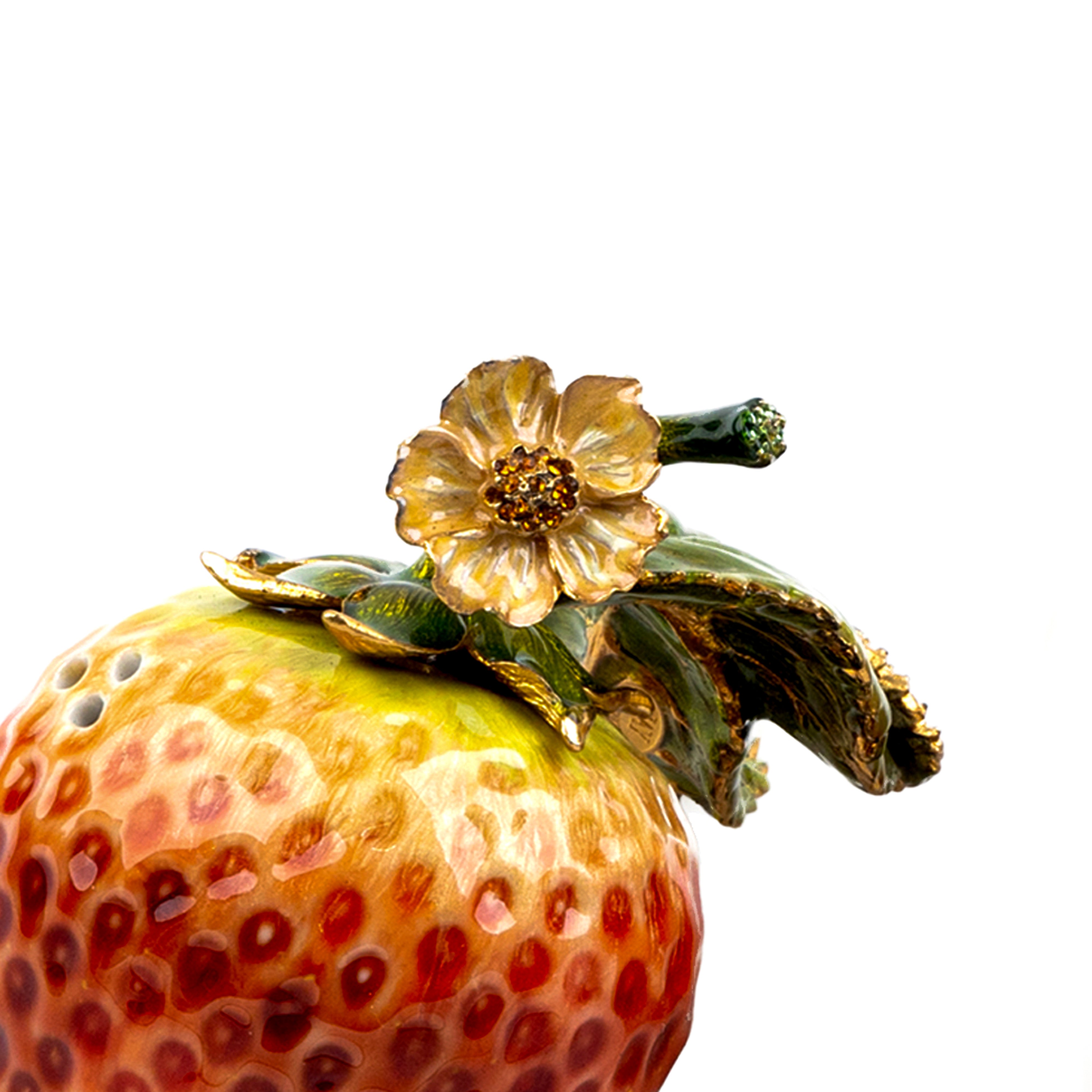 Jay Strongwater. Salt & Pepper Set with Strawberries Design.