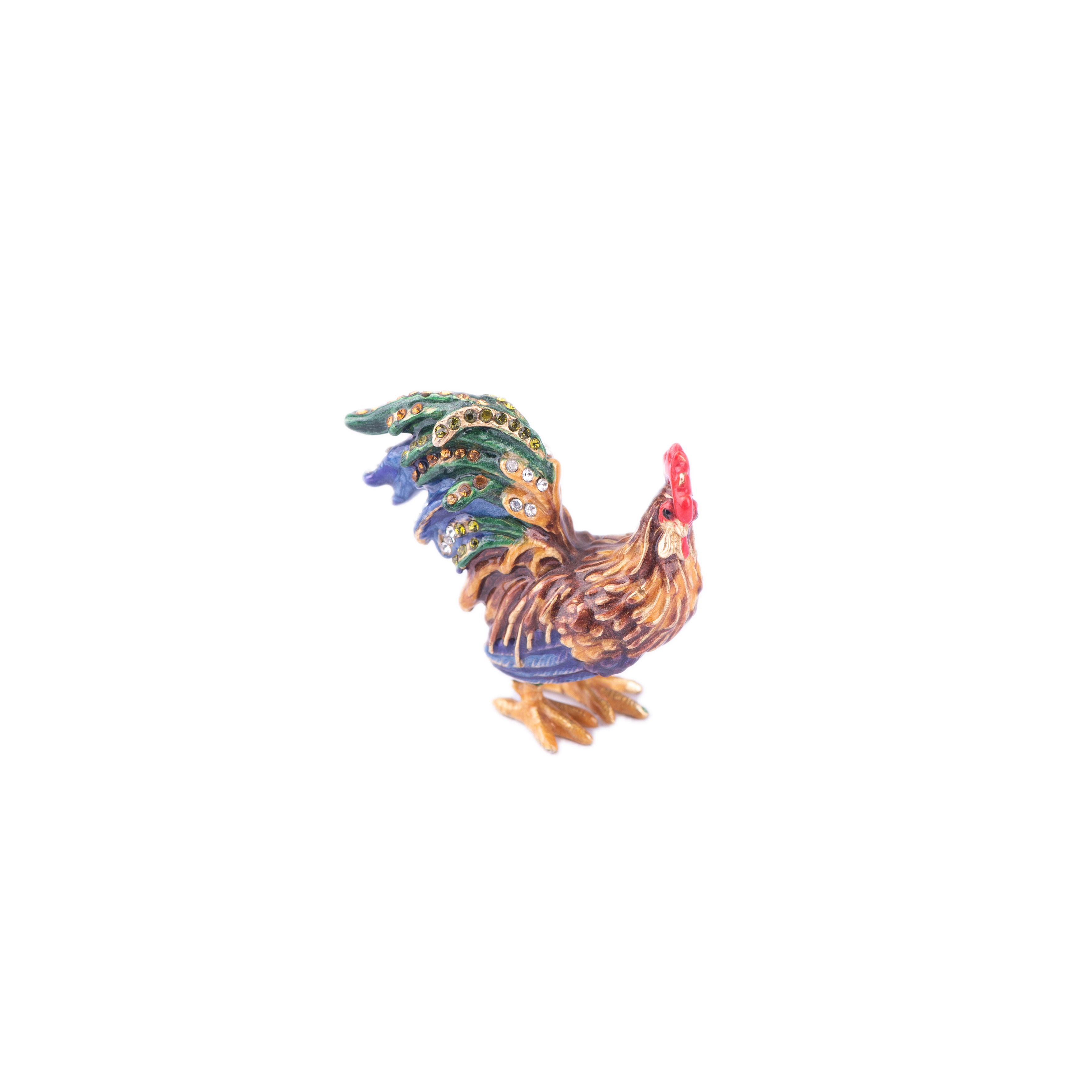 Jay Strongwater. Rooster Figurine Studded with Swarovski