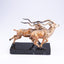 Jay Strongwater. Jewelled Gazelles Figurine on a Marble Base Studded with Swarovski