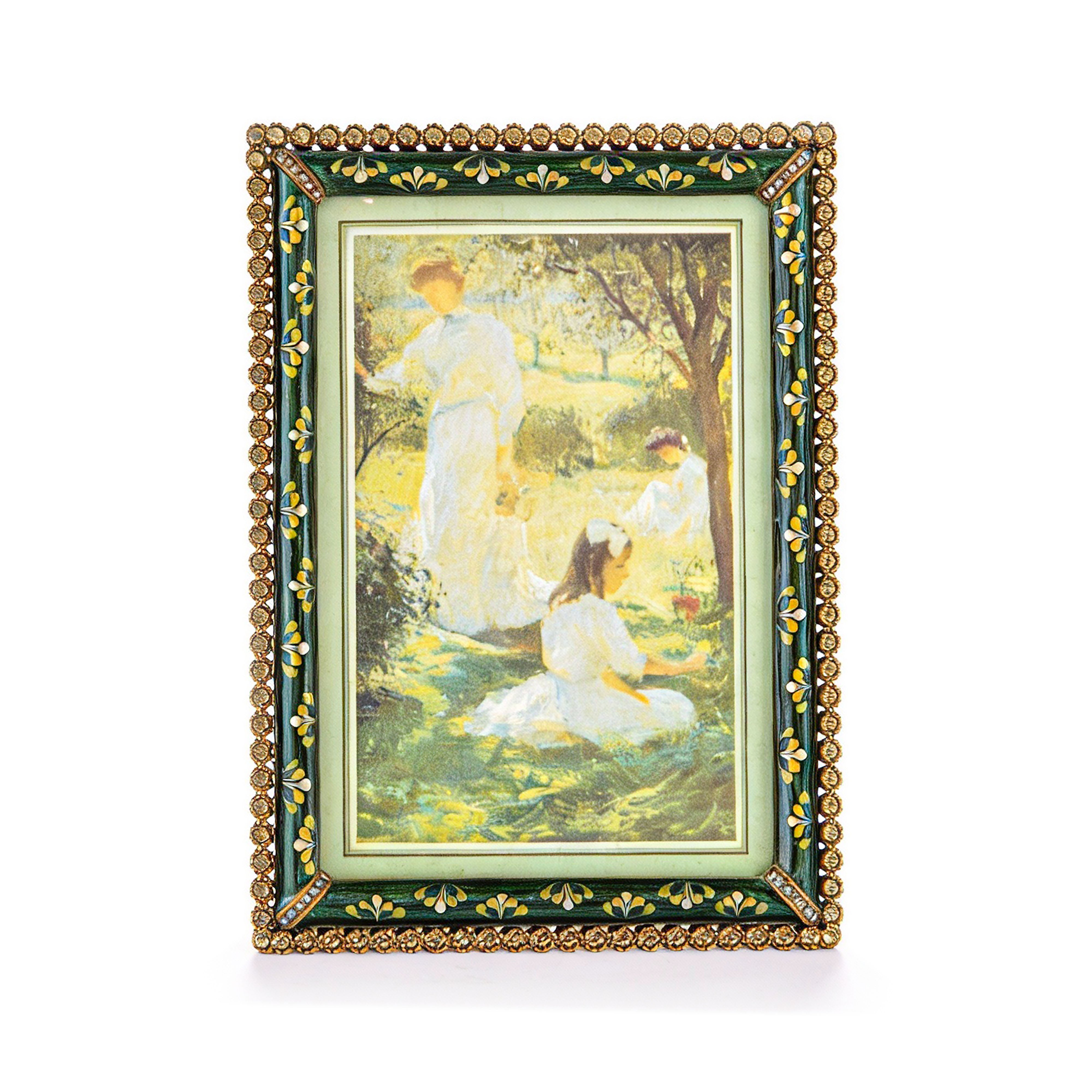 Jay Strongwater. Square Photo Frame Studded with Swarovski