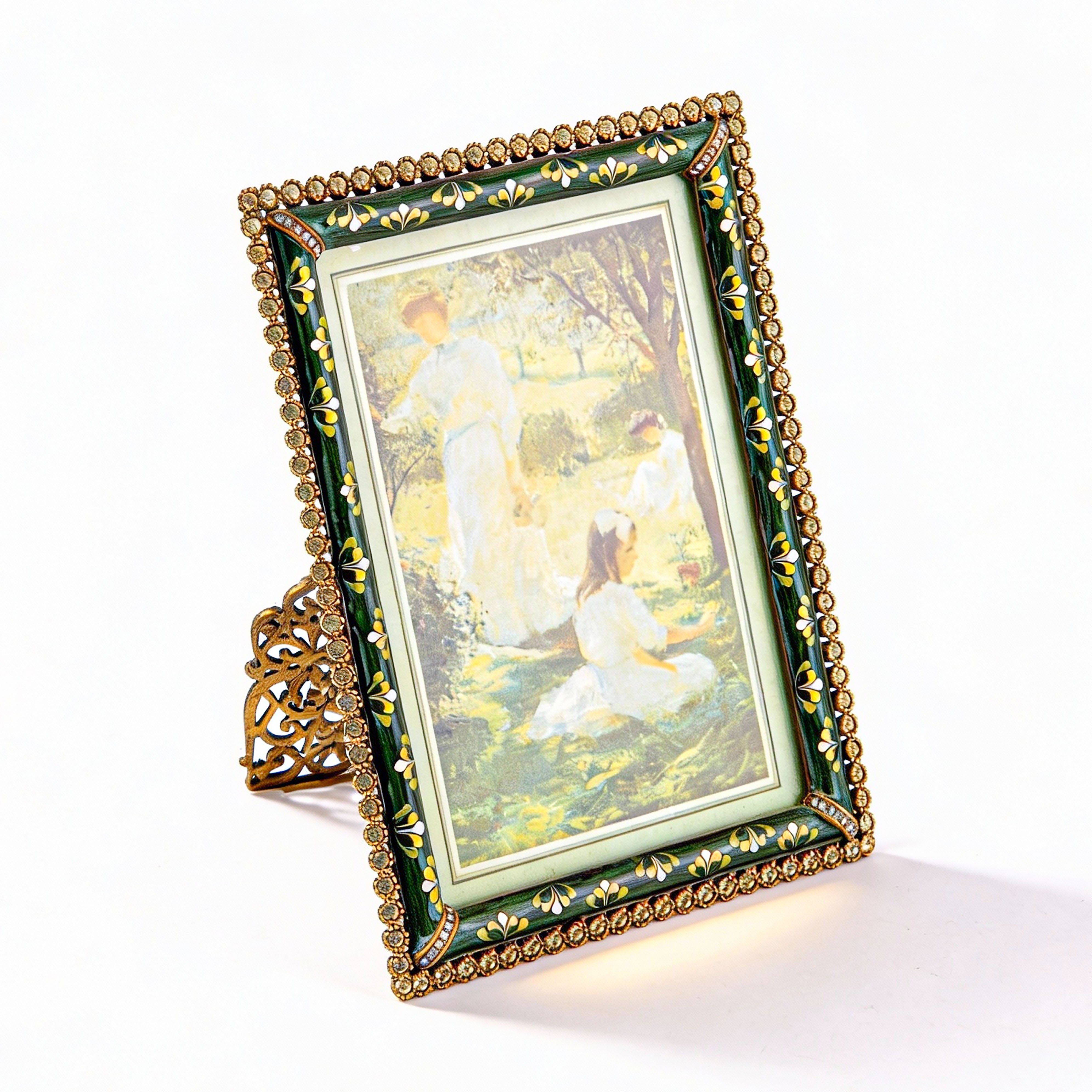 Jay Strongwater. Square Photo Frame Studded with Swarovski