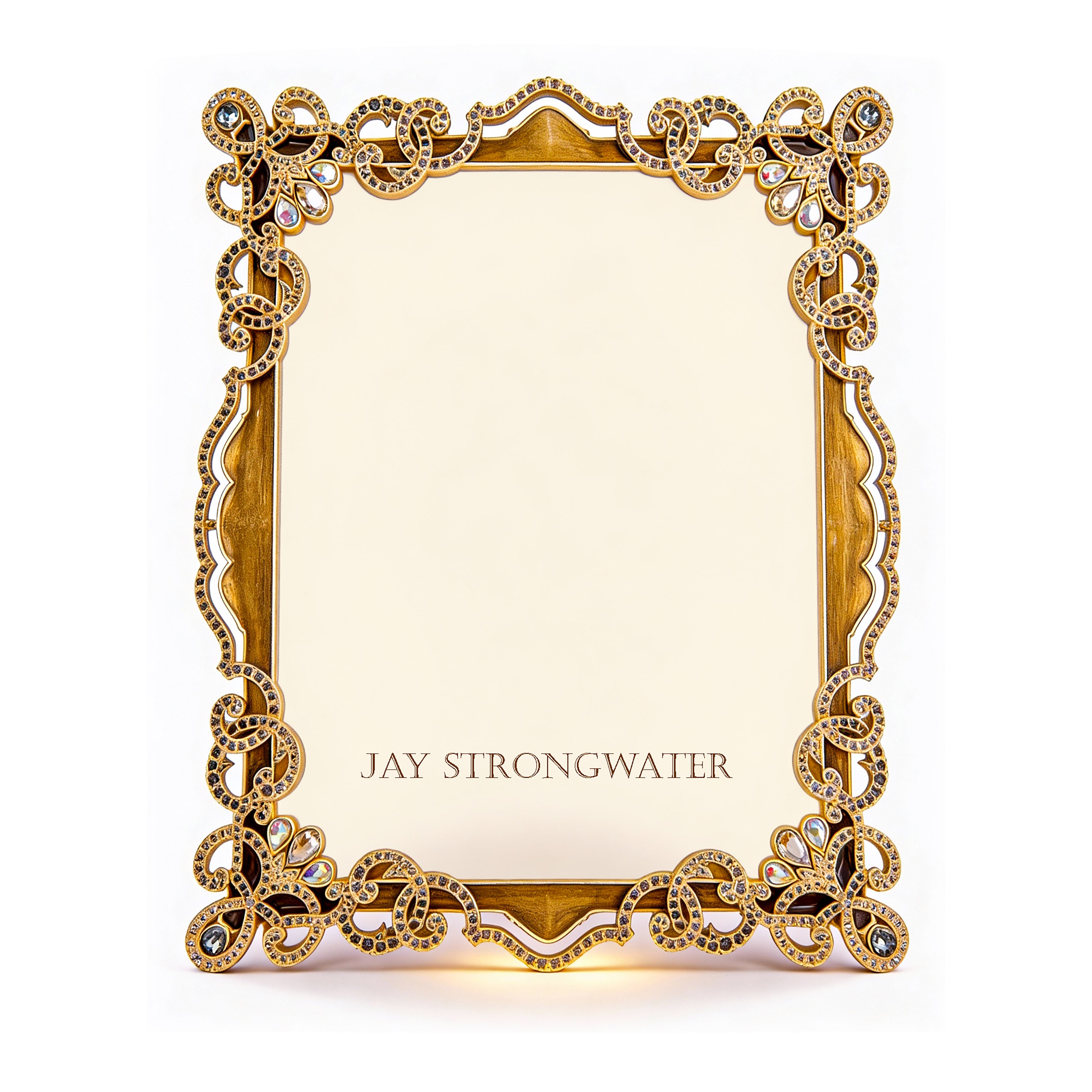 Jay Strongwater. Square Photo Frame Studded with Swarovski