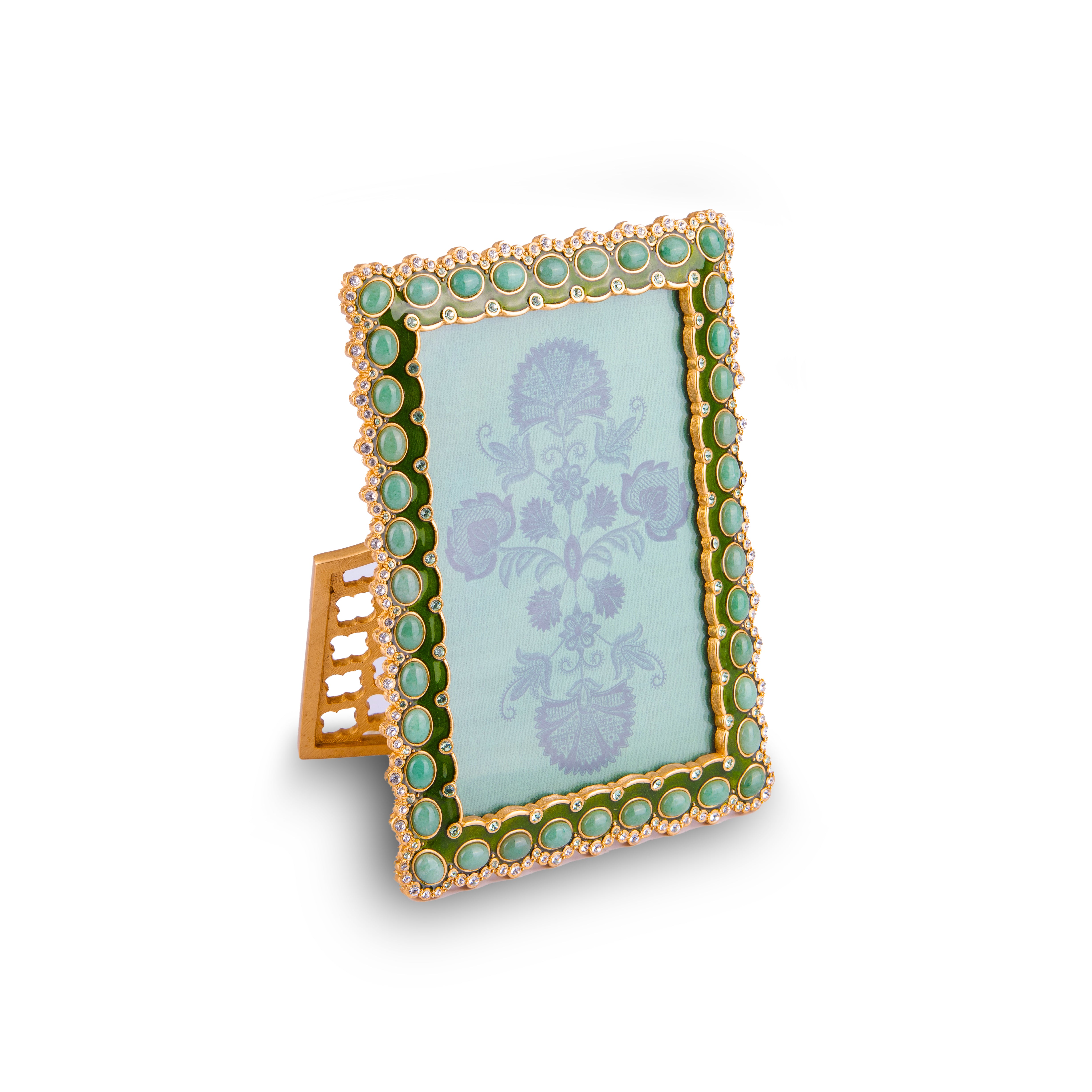 Jay Strongwater. Square Photo Frame Studded with Swarovski