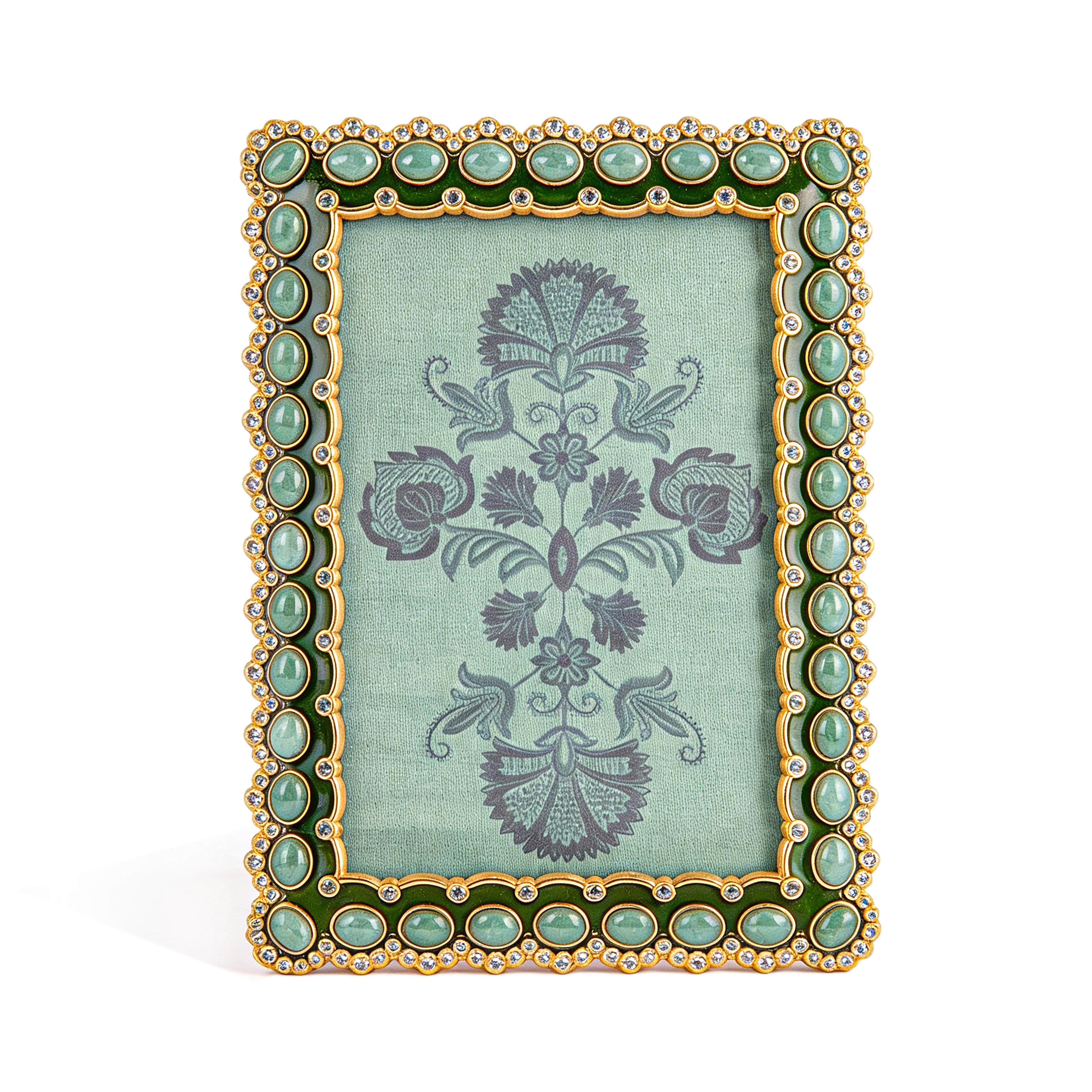 Jay Strongwater. Square Photo Frame Studded with Swarovski