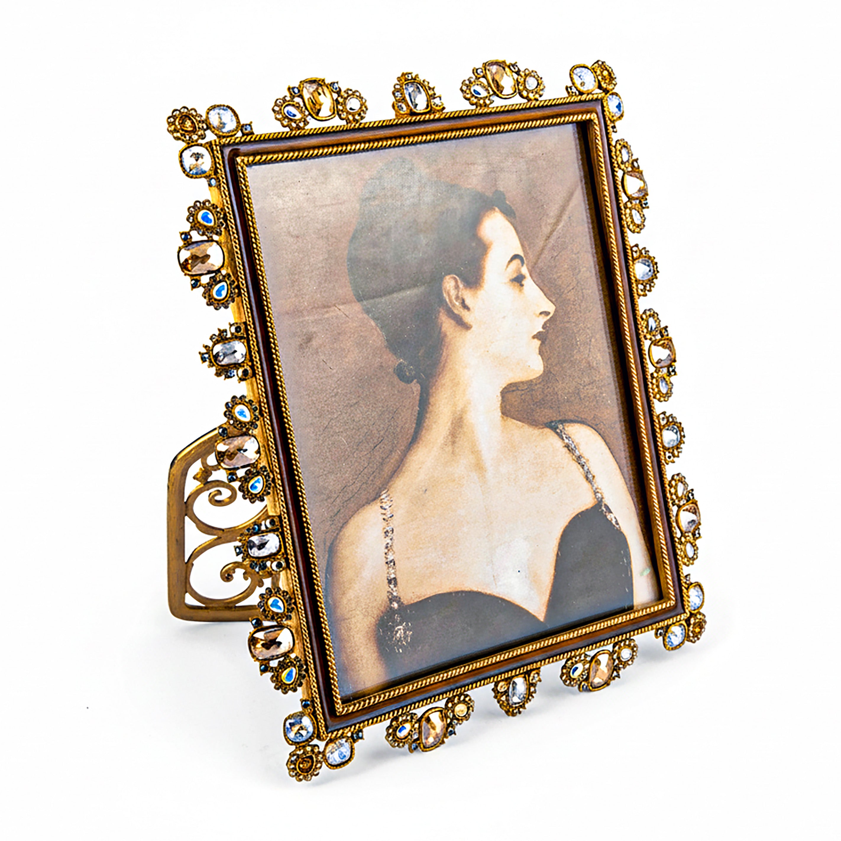 Jay Strongwater. Square Photo Frame Studded with Swarovski