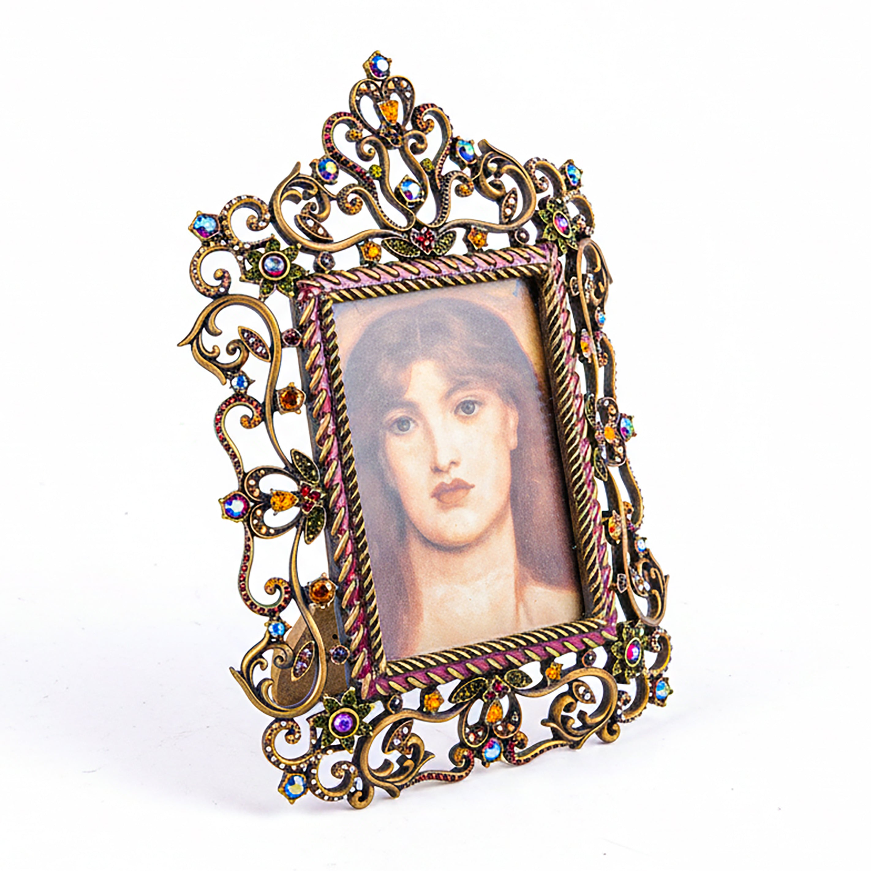 Jay Strongwater. Crown Shape Photo Frame Studded with Swarovski