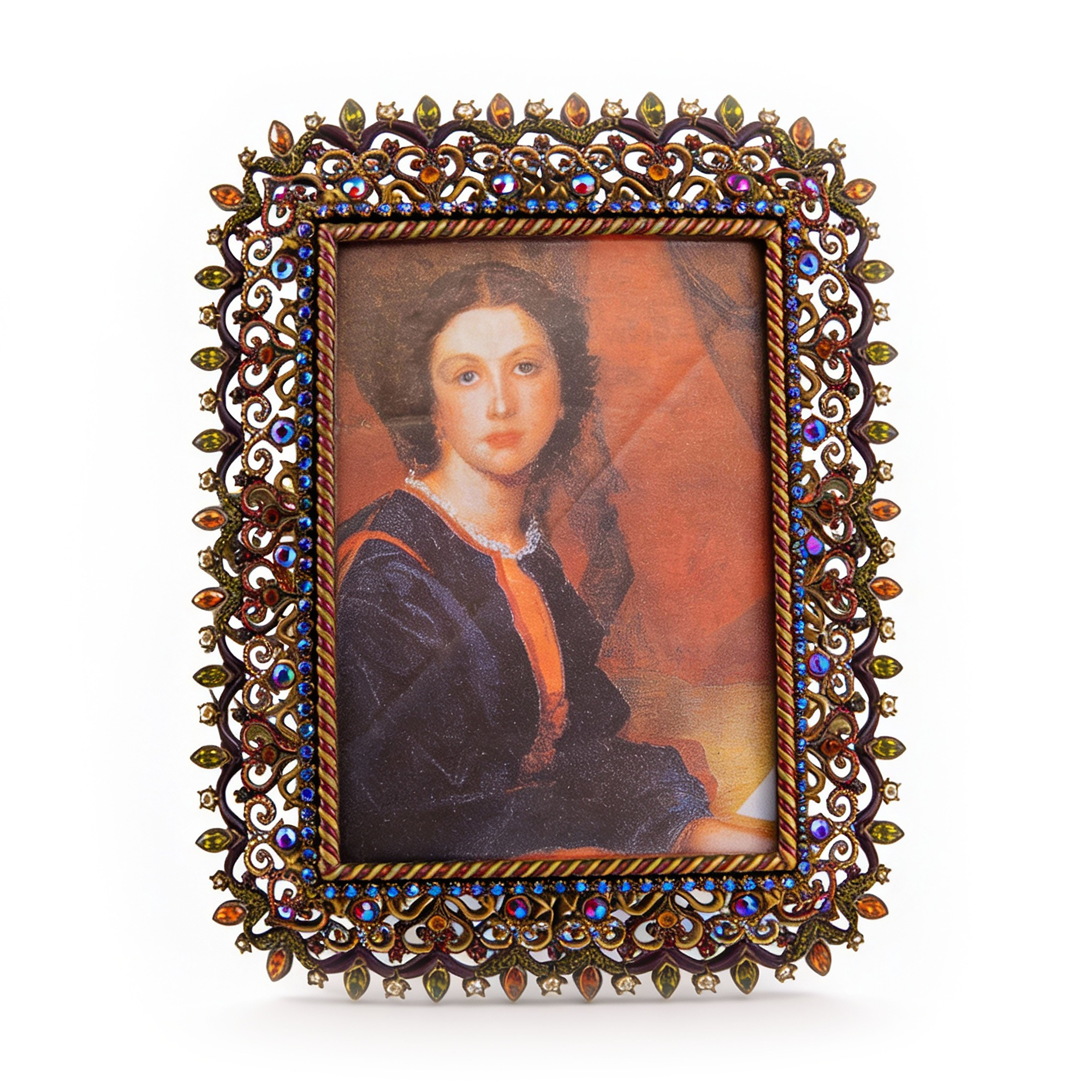 Jay Strongwater. Patricia Jewelled Photo Frame Studded with Swarovski