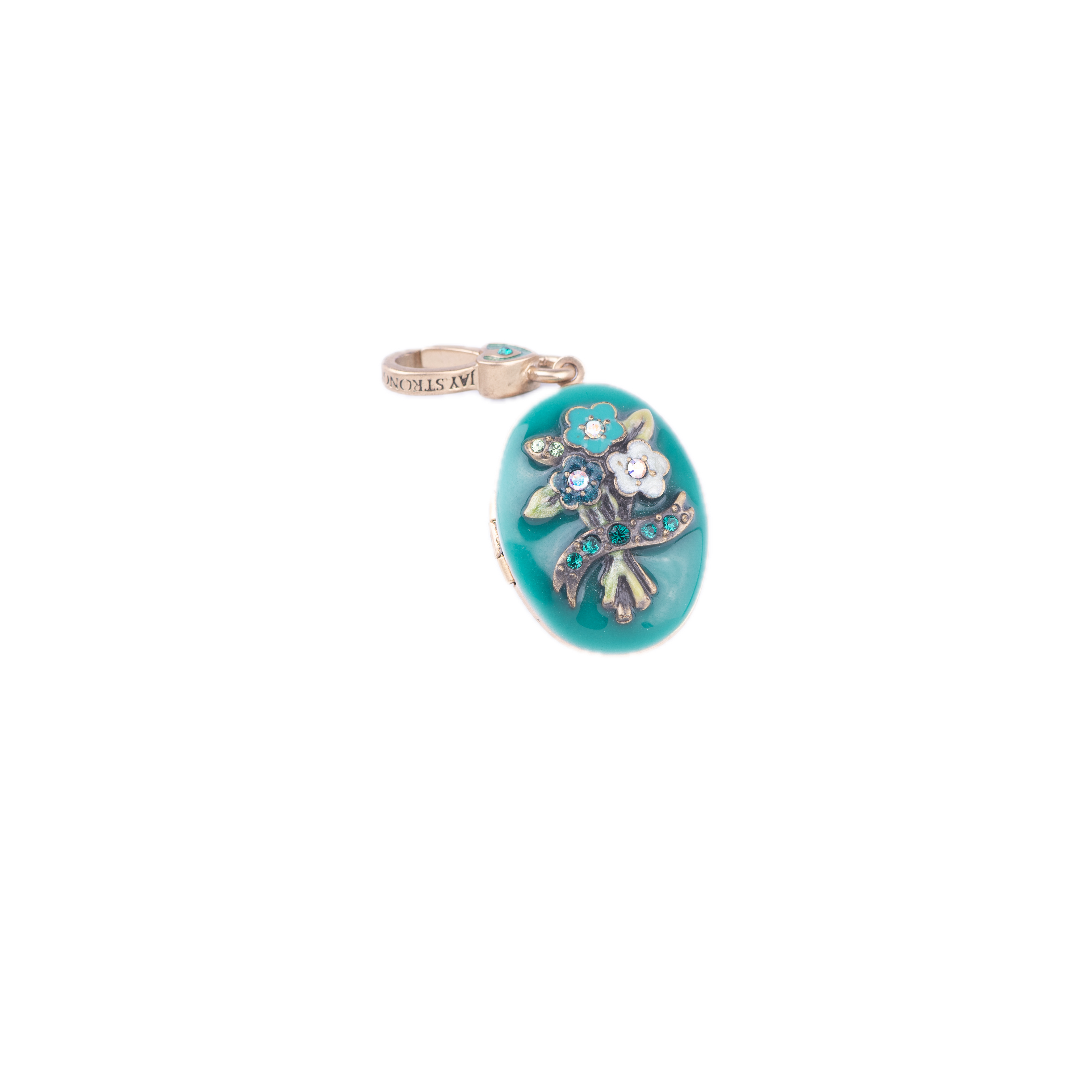 Jay Strongwater. May Birthstone Locket Charm with Swarovski