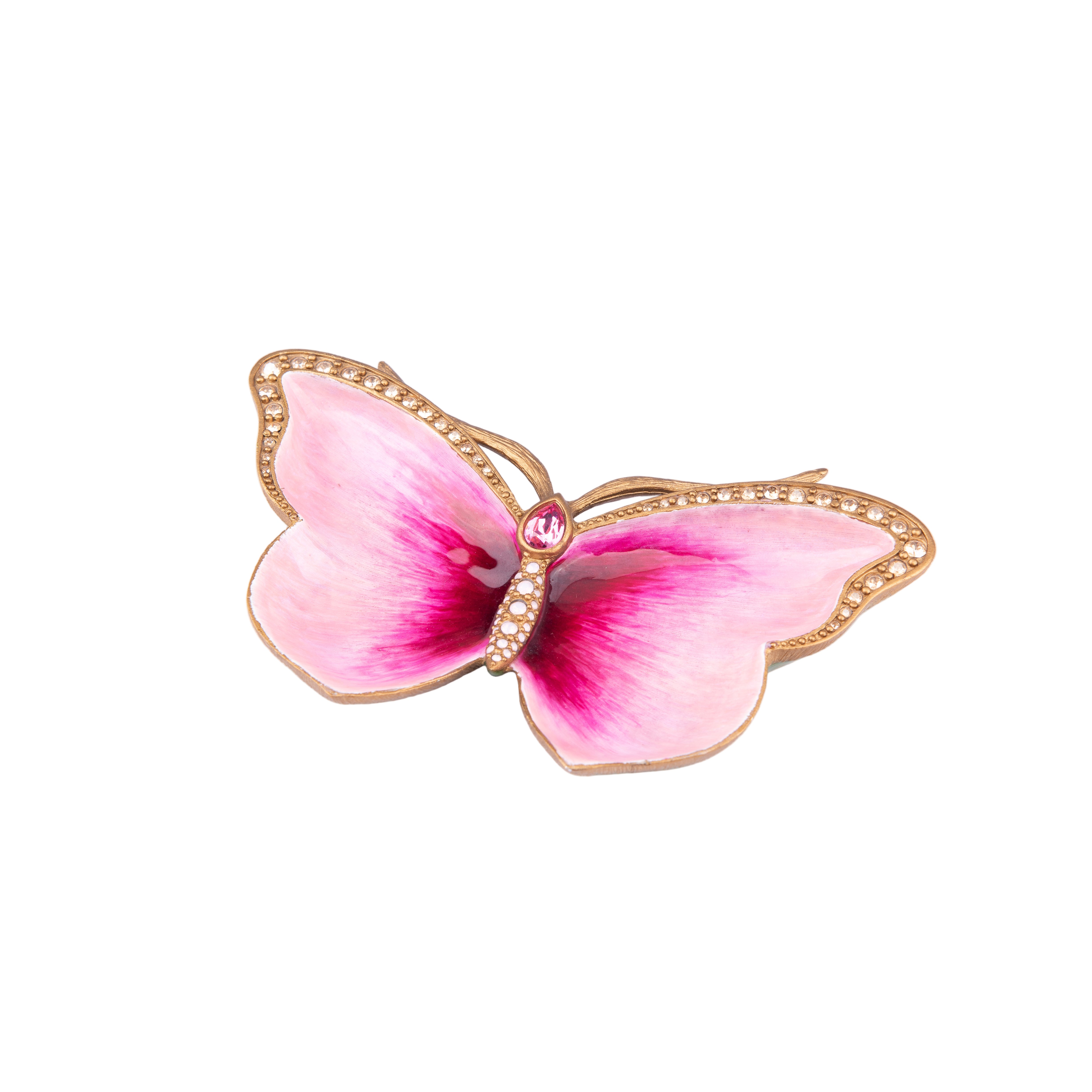 Jay Strongwater. Juliet Butterfly Platter Studded with Swarovski