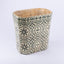 Pulvermacher Designs Inc. Handmade Black & White Wooden Waste Basket.