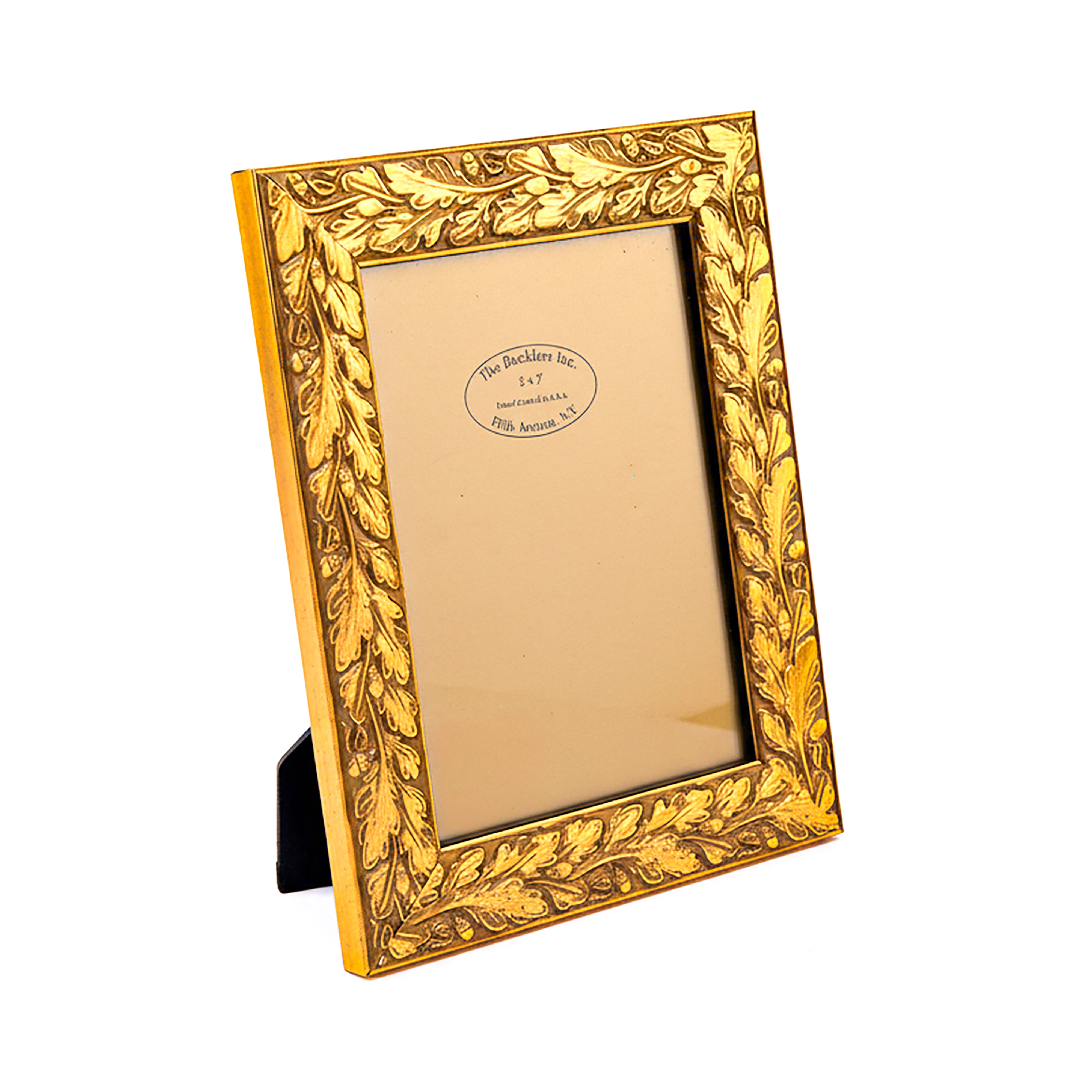 The Bucklers Fifth Avenue. Gold Picture Frame with Leaf Design. Medium Size