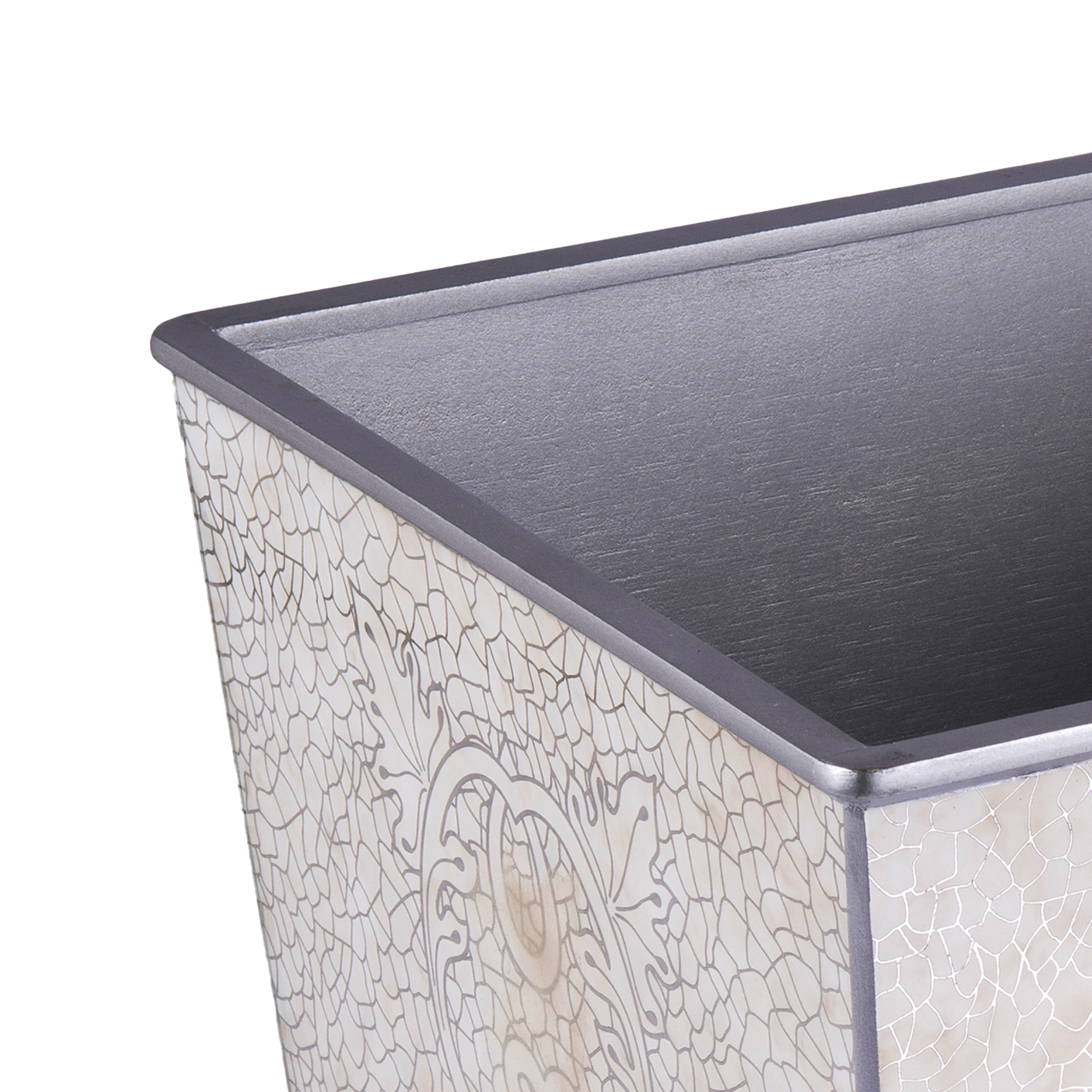 Labrazel. Miraflores Silver Wastebasket