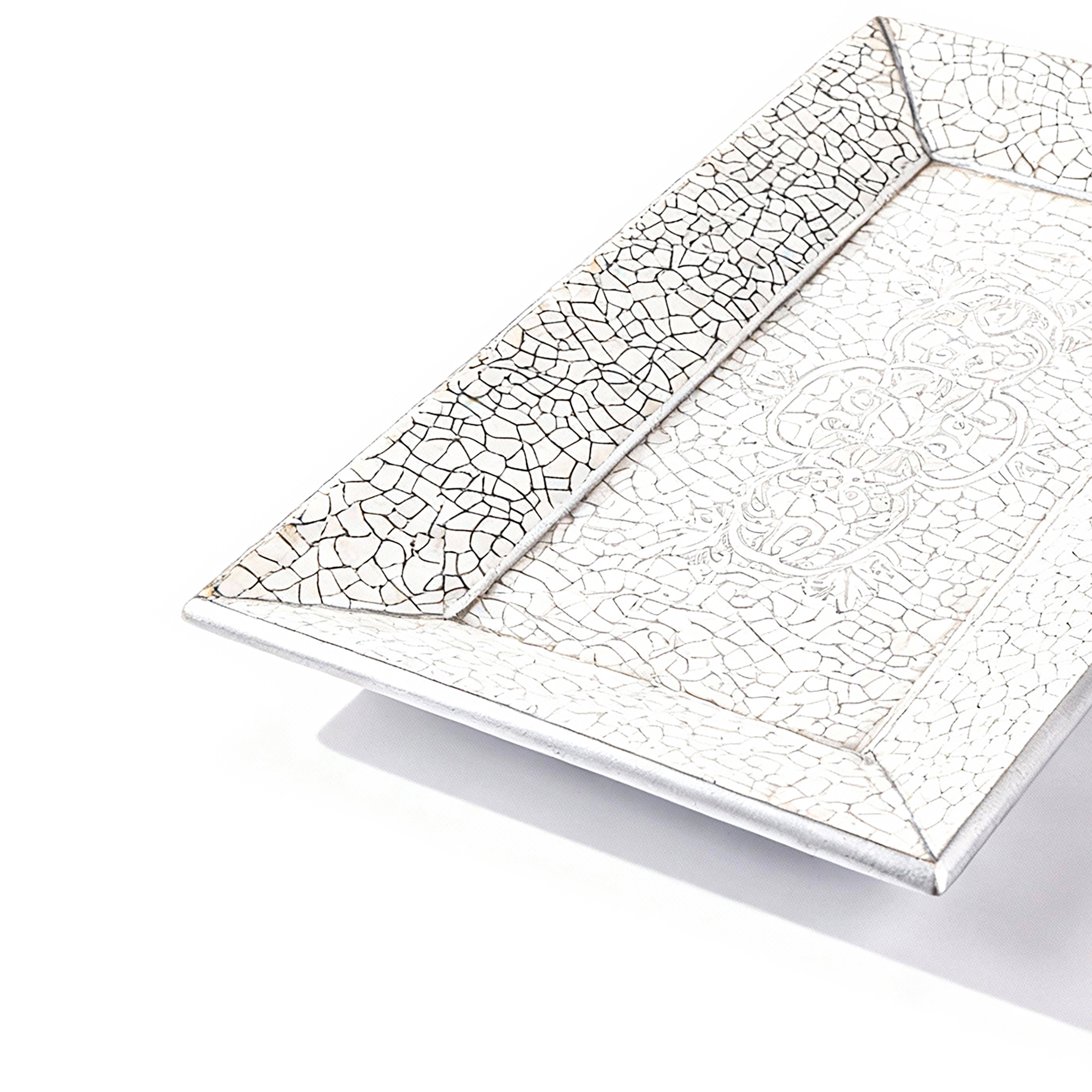 Labrazel. Silver Wooden Tray. Medium Size