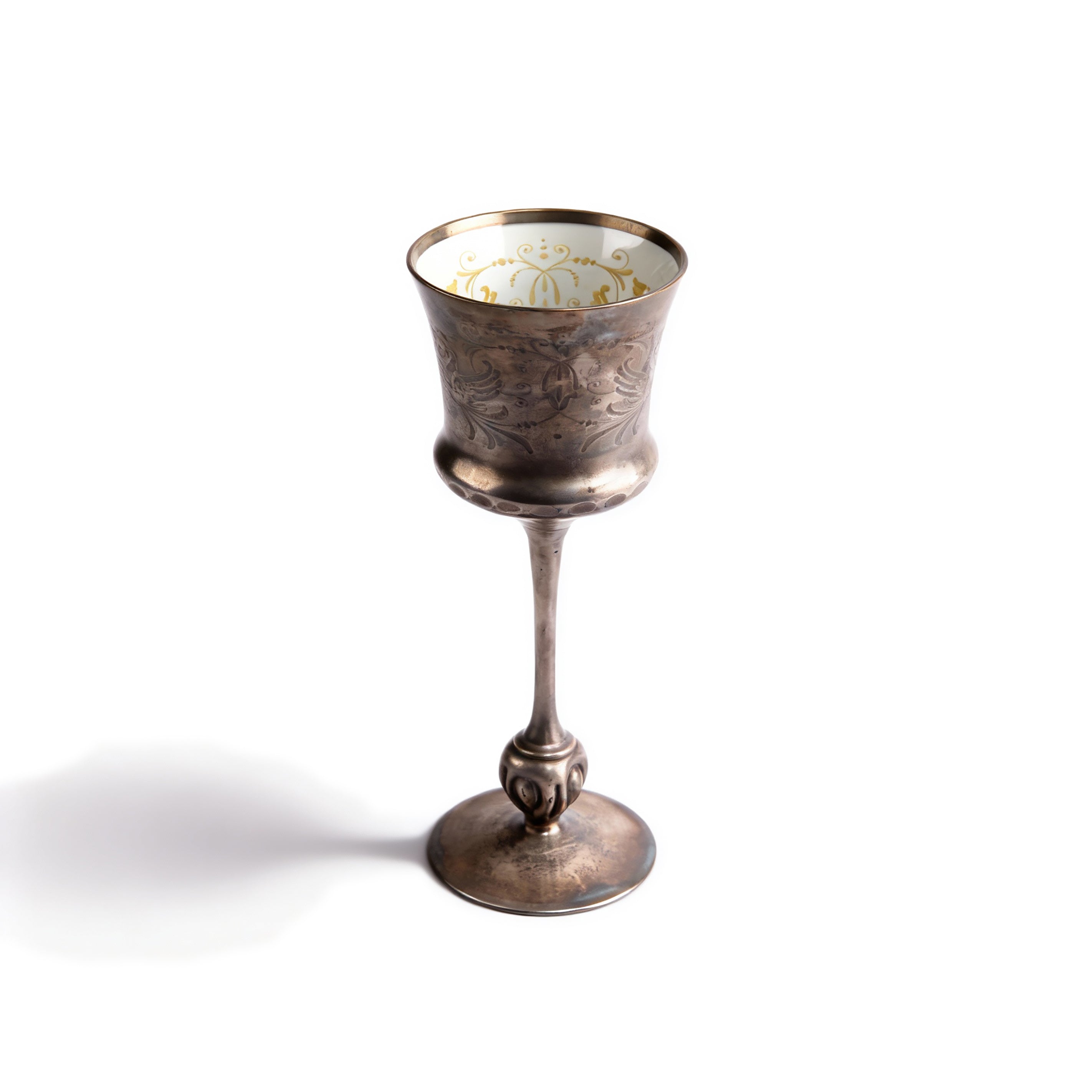 Vetrerie Di Empoli. Antique Metal & Crystal Glass. Medium Size