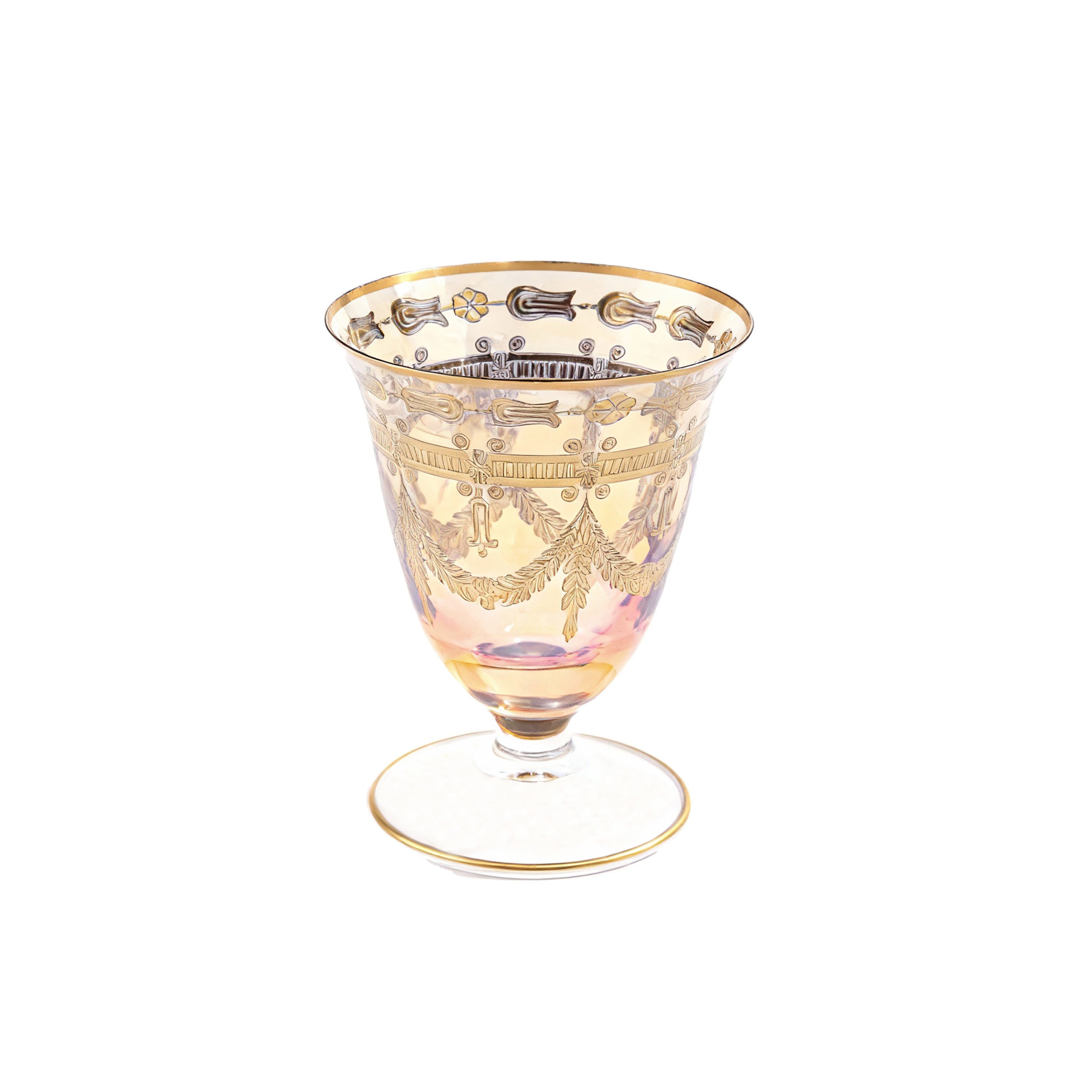 Vetrerie Di Empoli. Amber Crystal Glass. Large Size