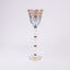 Vetrerie Di Empoli. Blue Crystal Glass Designed with Long Stem. Large Size