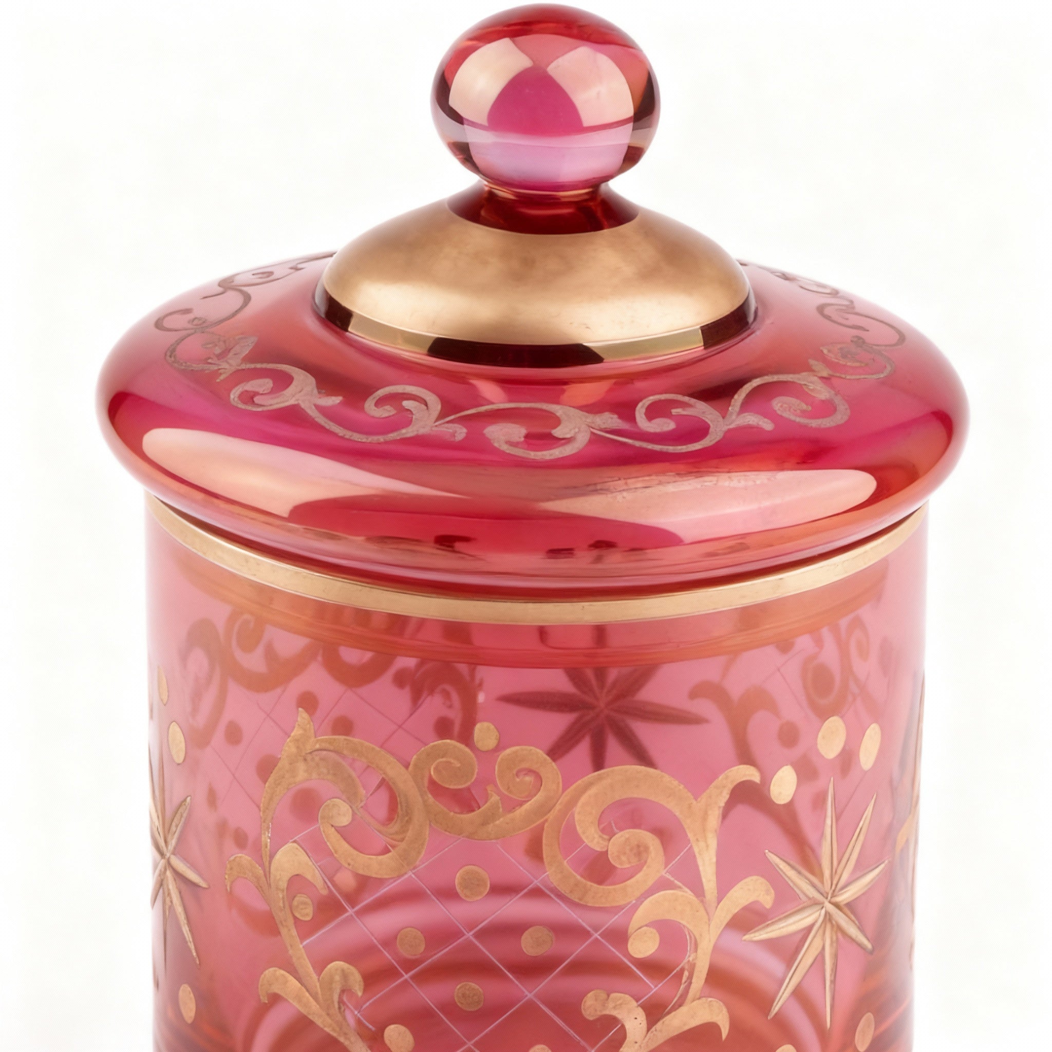 Griffe Montenapoleone. Red Crystal Vessel.