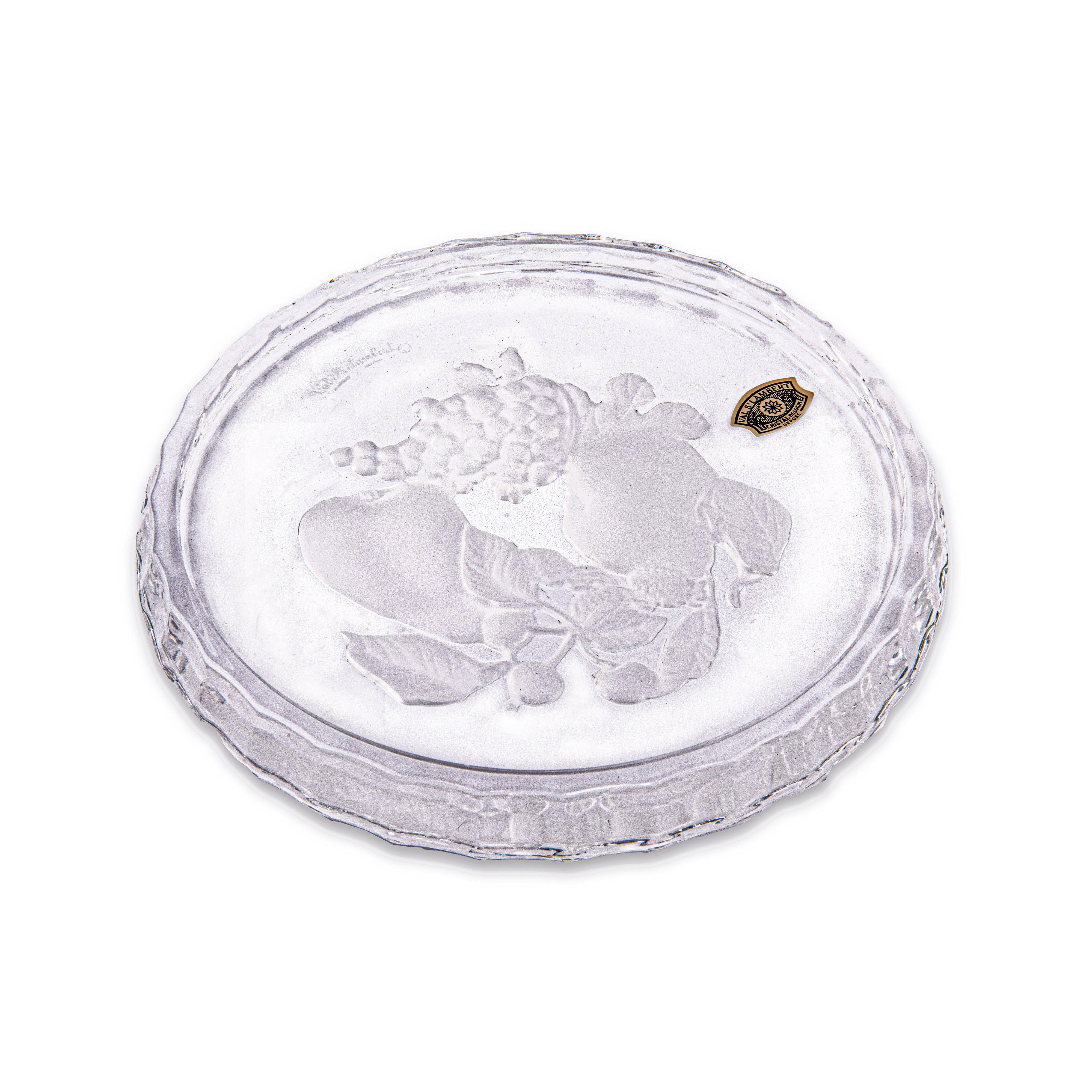 Val Saint Lambert. Crystal Decorative Plate. Small Size