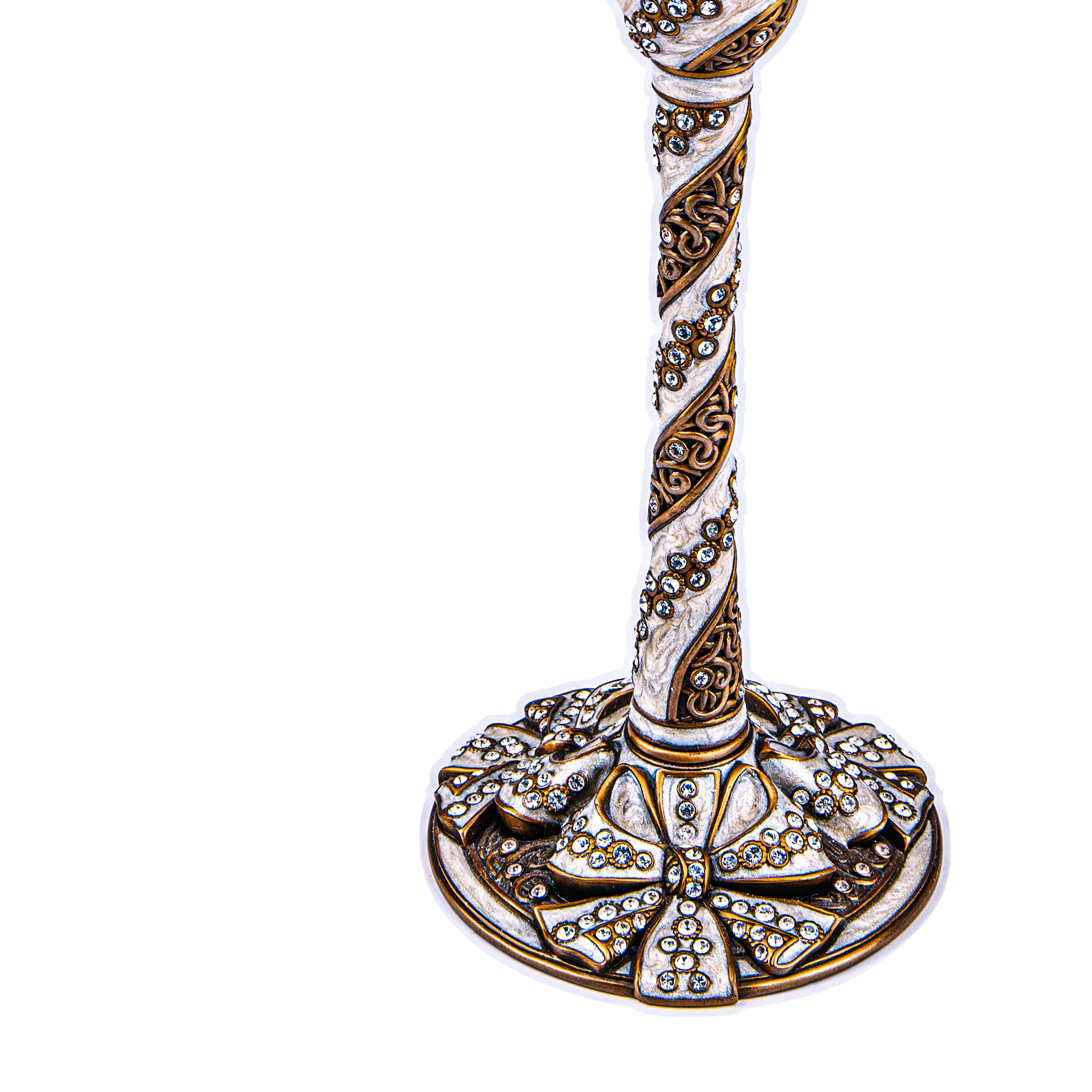 Edgar Berebi. Bronze Beverage Glass Studded with Swarovski