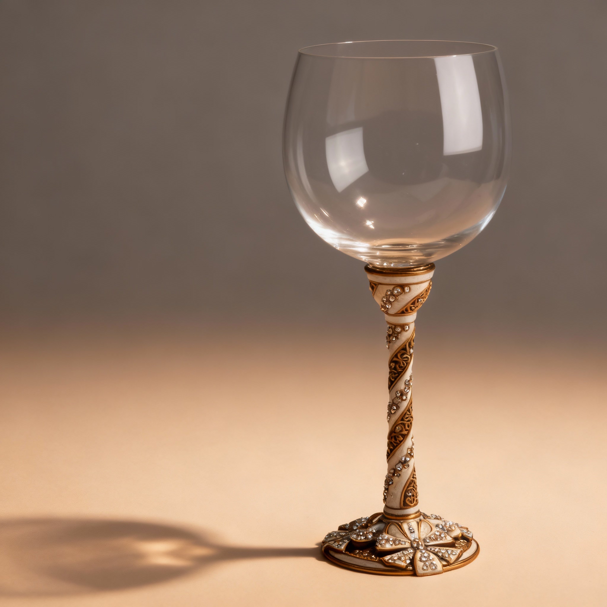 Edgar Berebi. Bronze Beverage Glass Studded with Swarovski